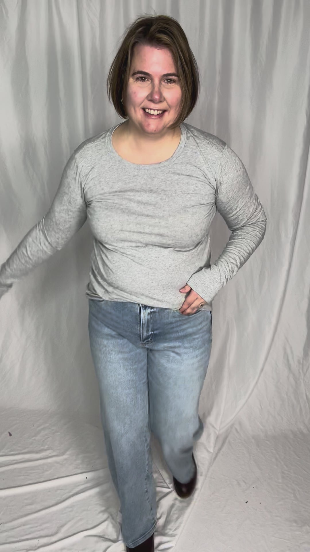 Not Your Basic Cotton Long Sleeve- HTHR GREY