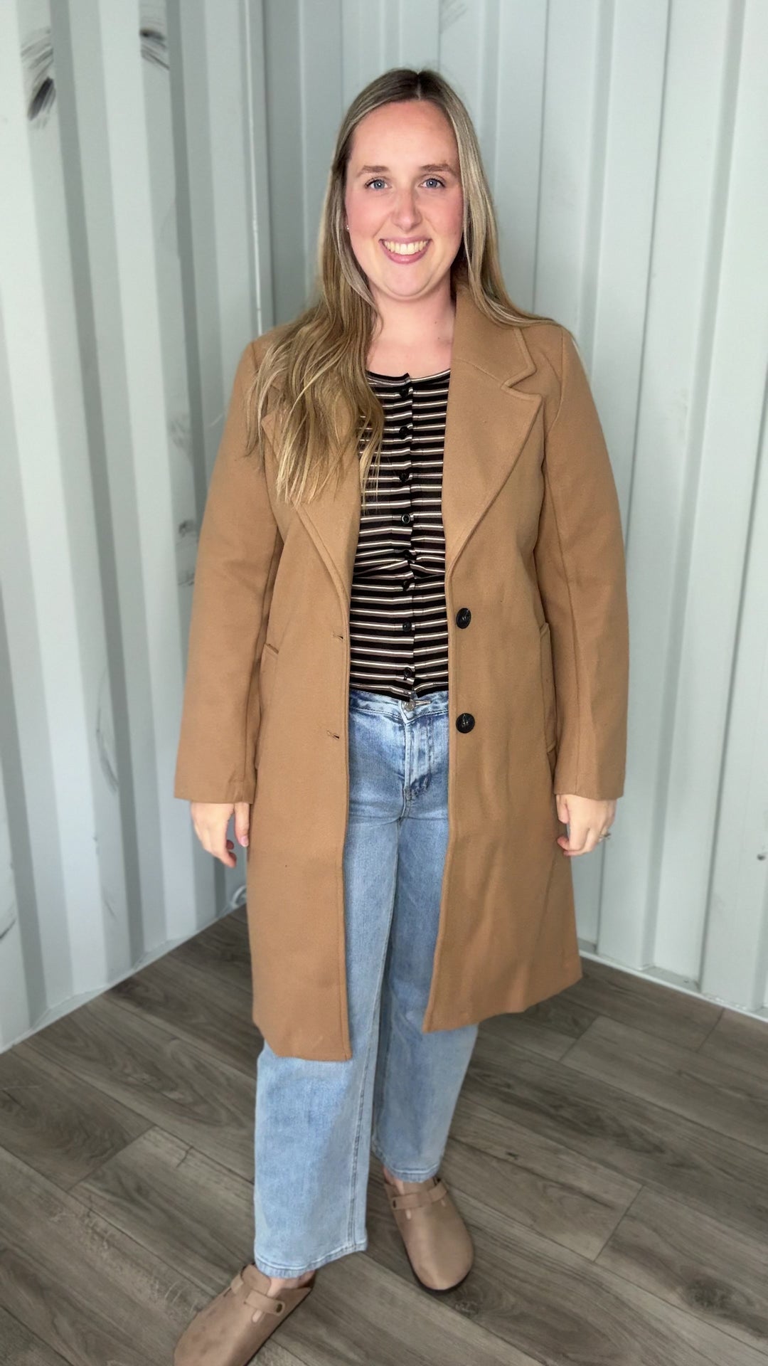 Burwood Collared Coat- CAMEL