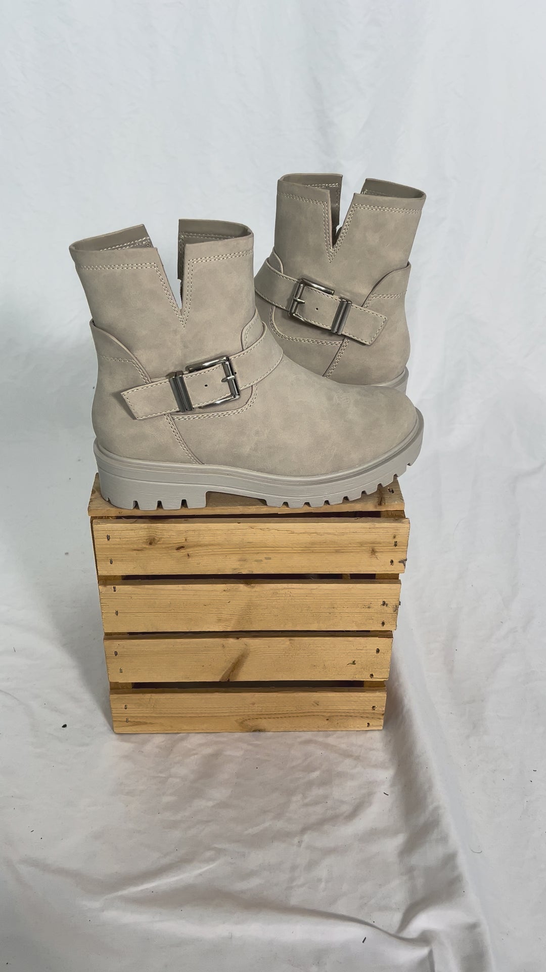 Frisky Lug Boot- SAND BEIGE-FINAL SALE *8.5*