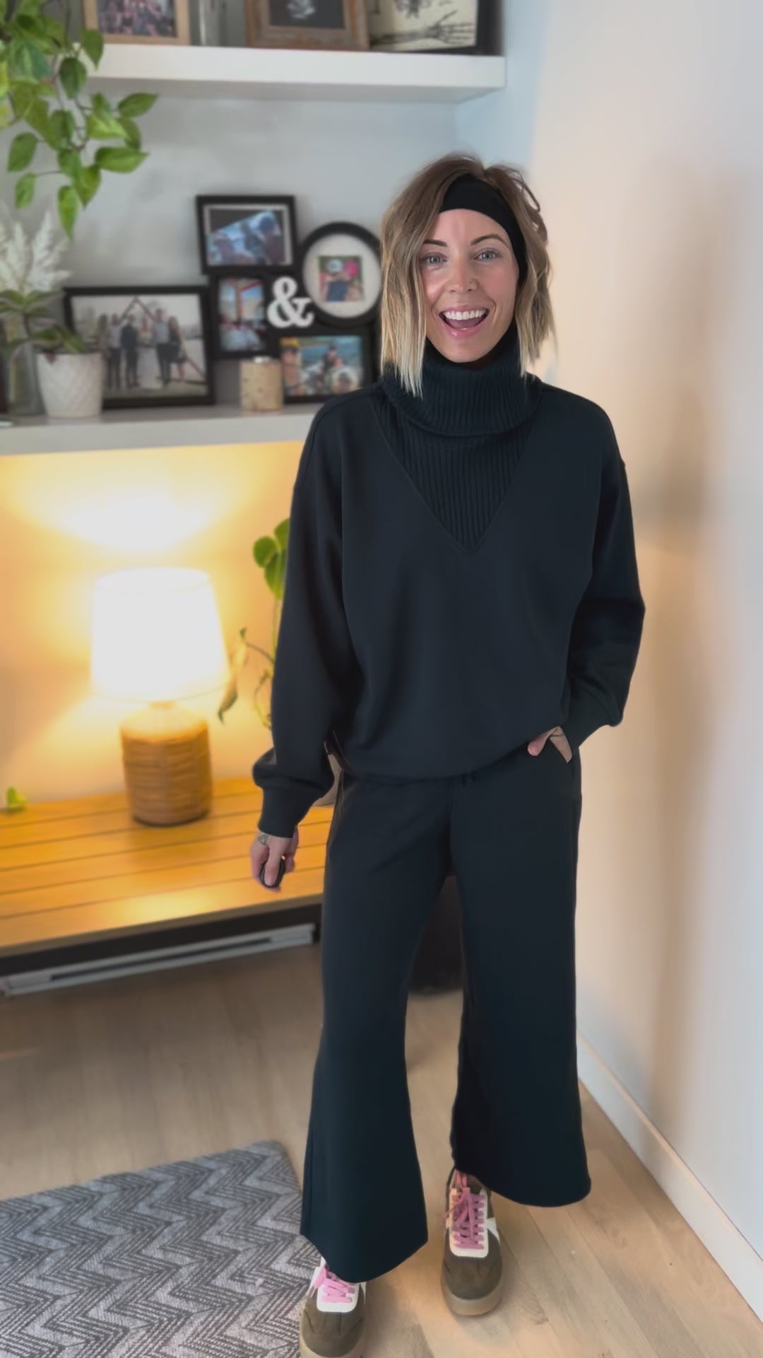 Lemmy Modal Ribbed Turtle Neck Pullover- NAVY TEAL