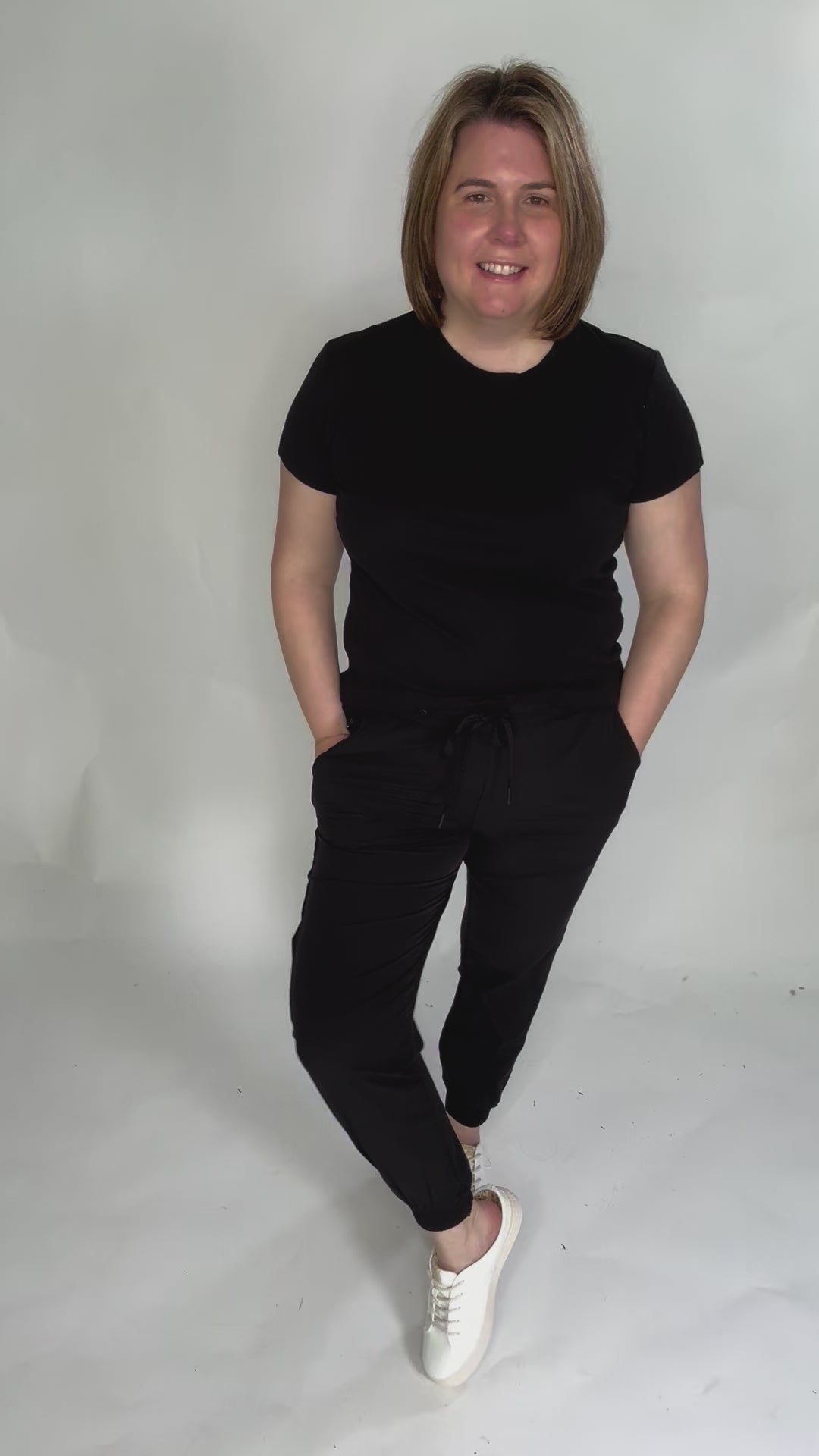 Shalena Soft Cotton Blend Tee- BLACK-FINAL SALE