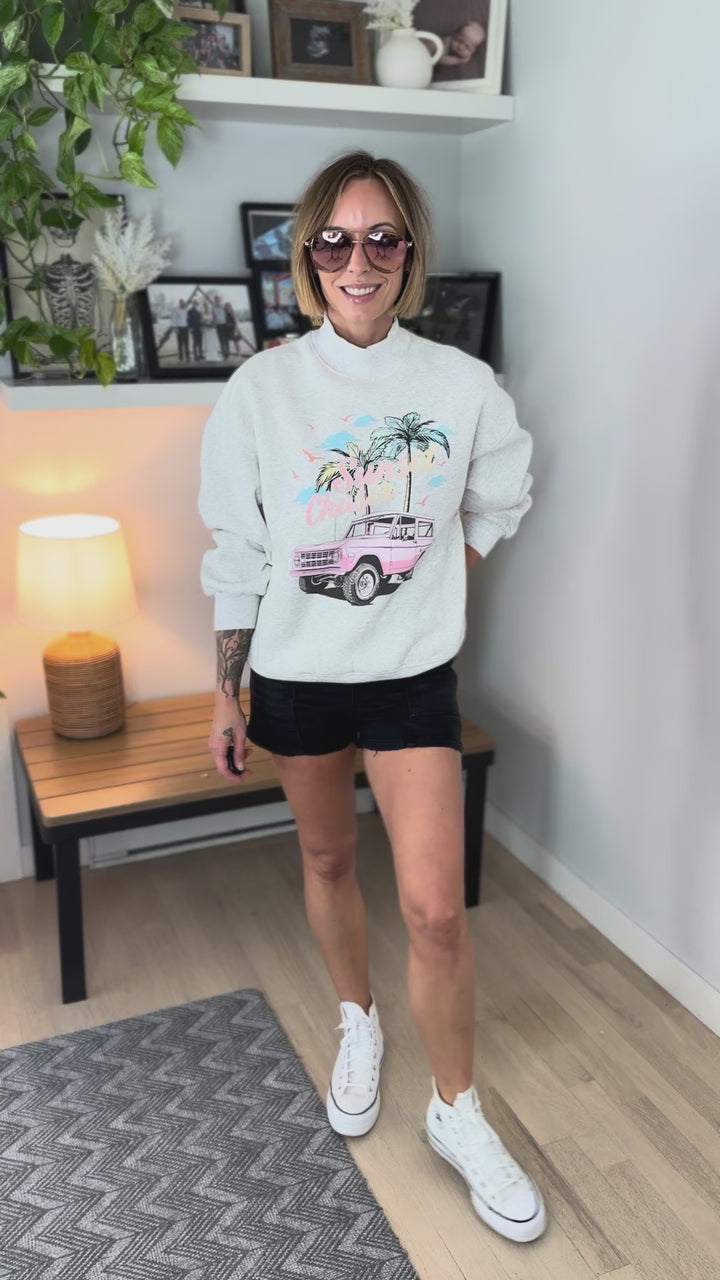 Sunset Chaser Pullover- LIGHT HTHR GREY