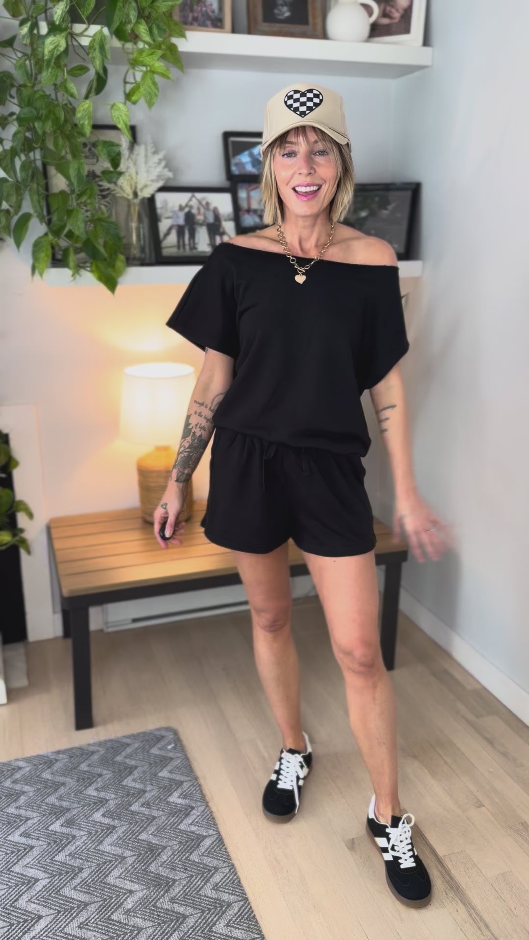 Janice French Terry Shorts- BLACK