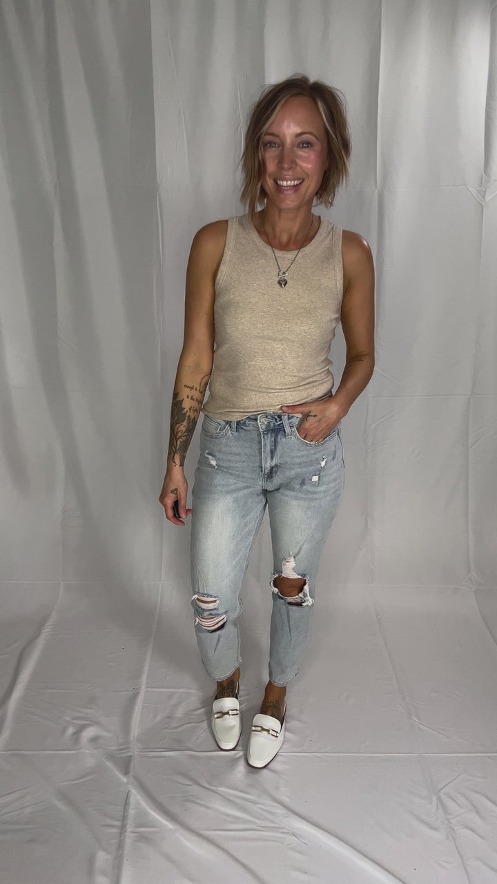 THREAD & SUPPLY Edlin Tank- CAPUCCINO HTHR-FINAL SALE