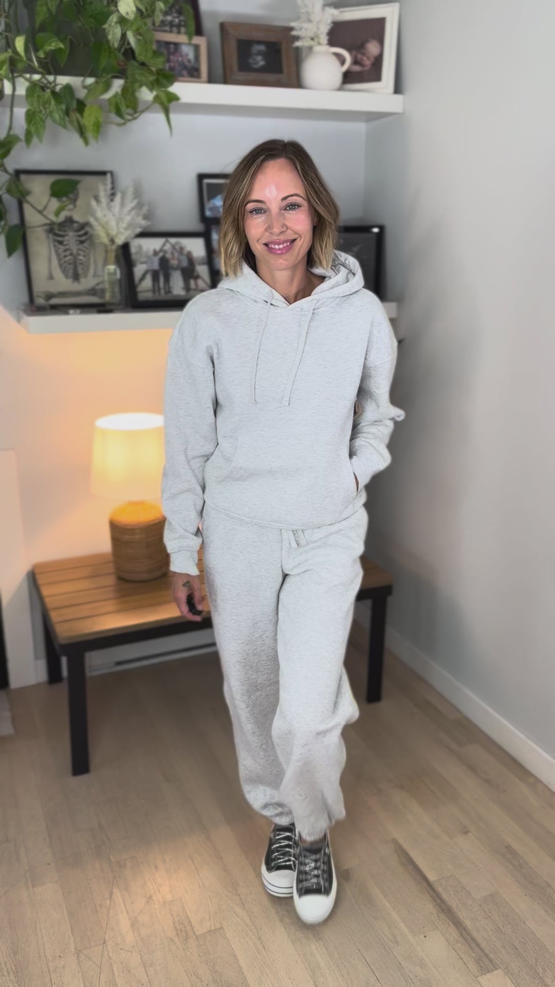 Only Best Hooded Long Sleeve- LIGHT GREY MELANGE