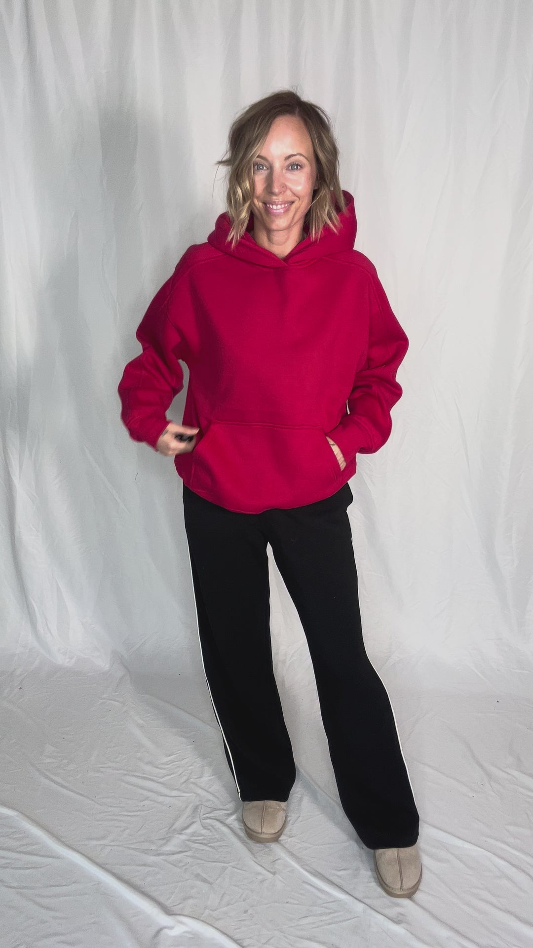 Nancy Modal Straight Leg Pant- BLACK/CREAM