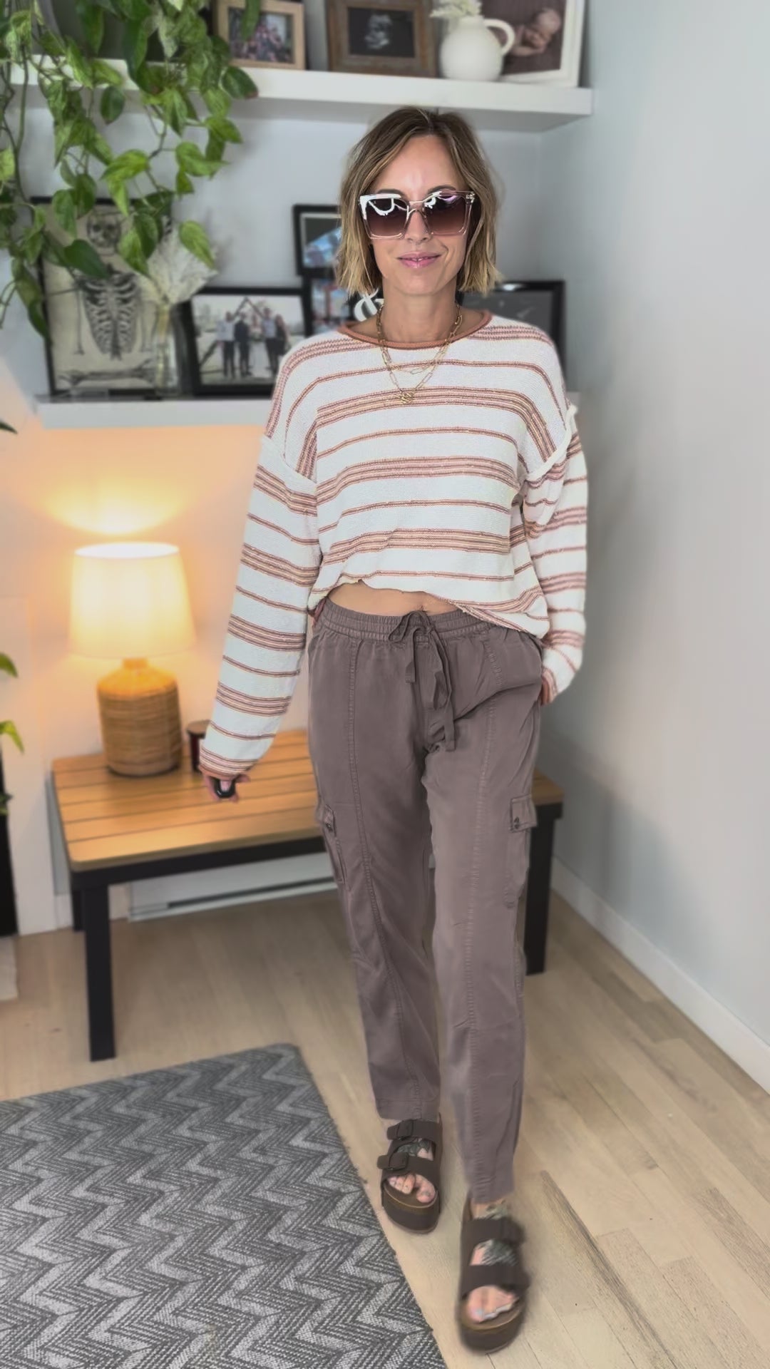 Sail Away Textured Sweater- POPPY