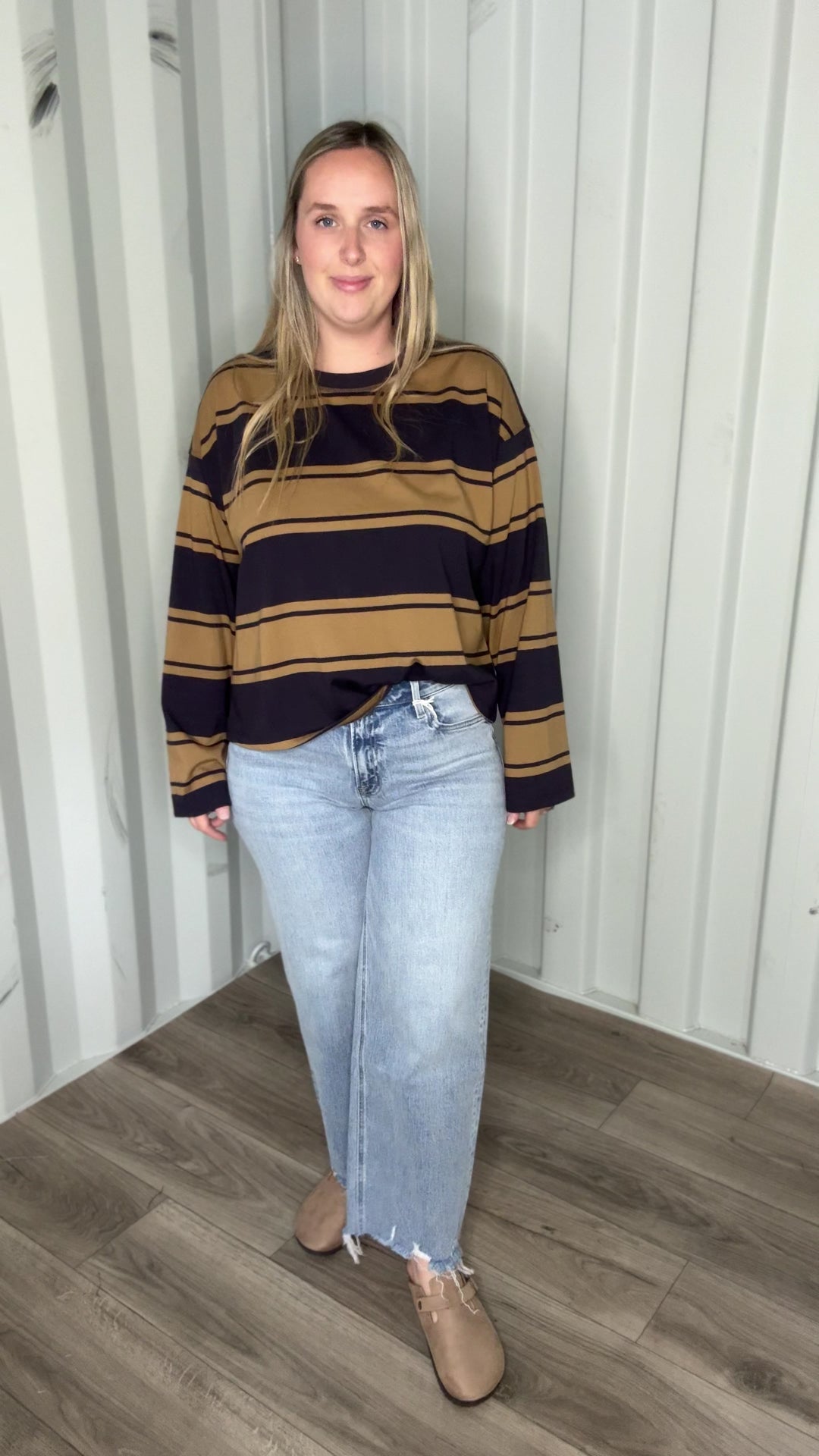 Ramsyn Stripe Knit Longsleeve- NAVY
