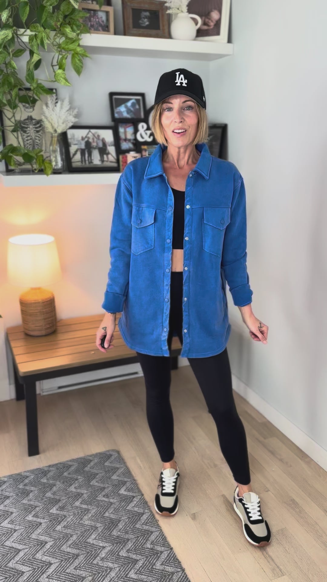 MONO B Valerie Snap on Shacket- DEEP INDIGO