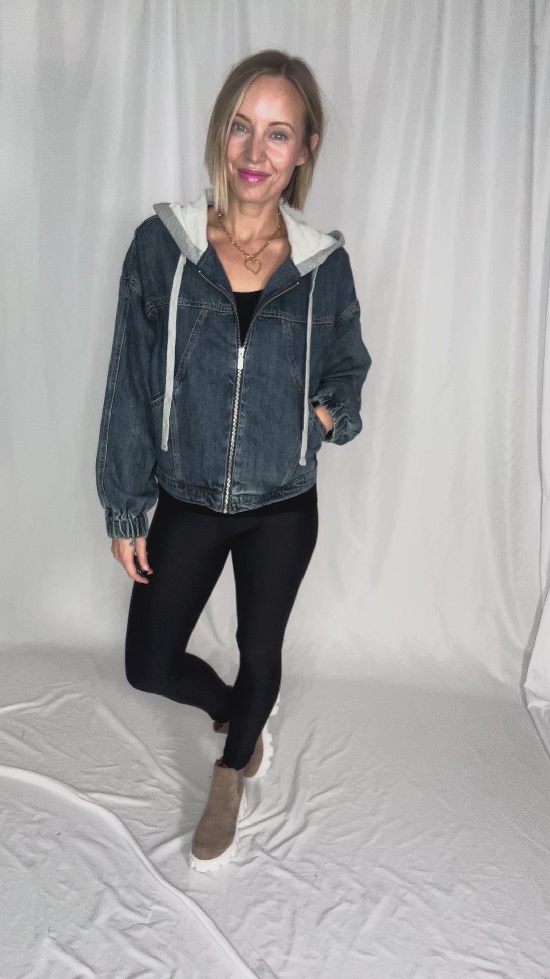 Plato Denim Hoodie Jacket