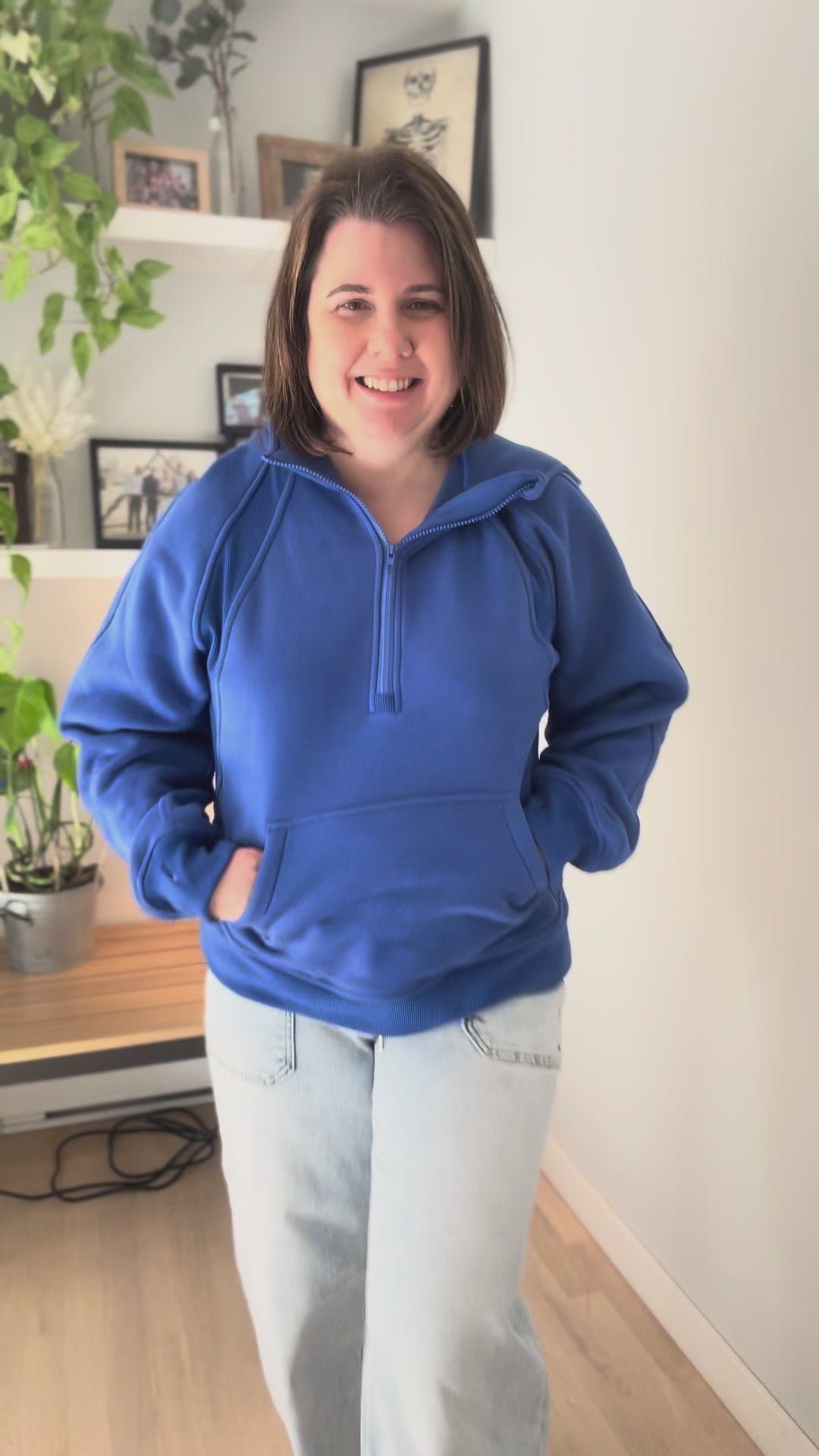 Hunter Hooded Pullover- COBALT