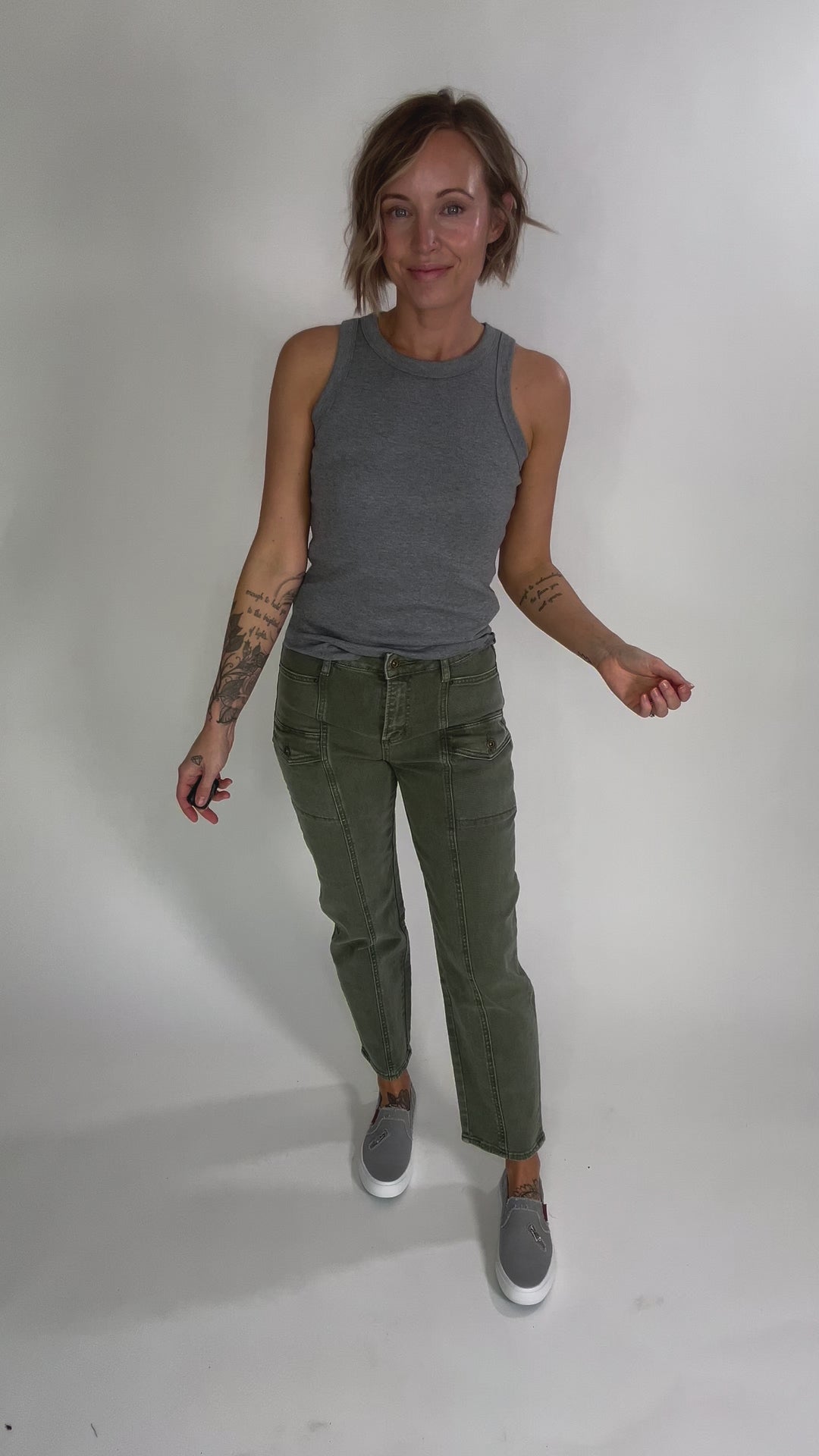 Beth Rib Tank Top- HEATHER GREY-FINAL SALE