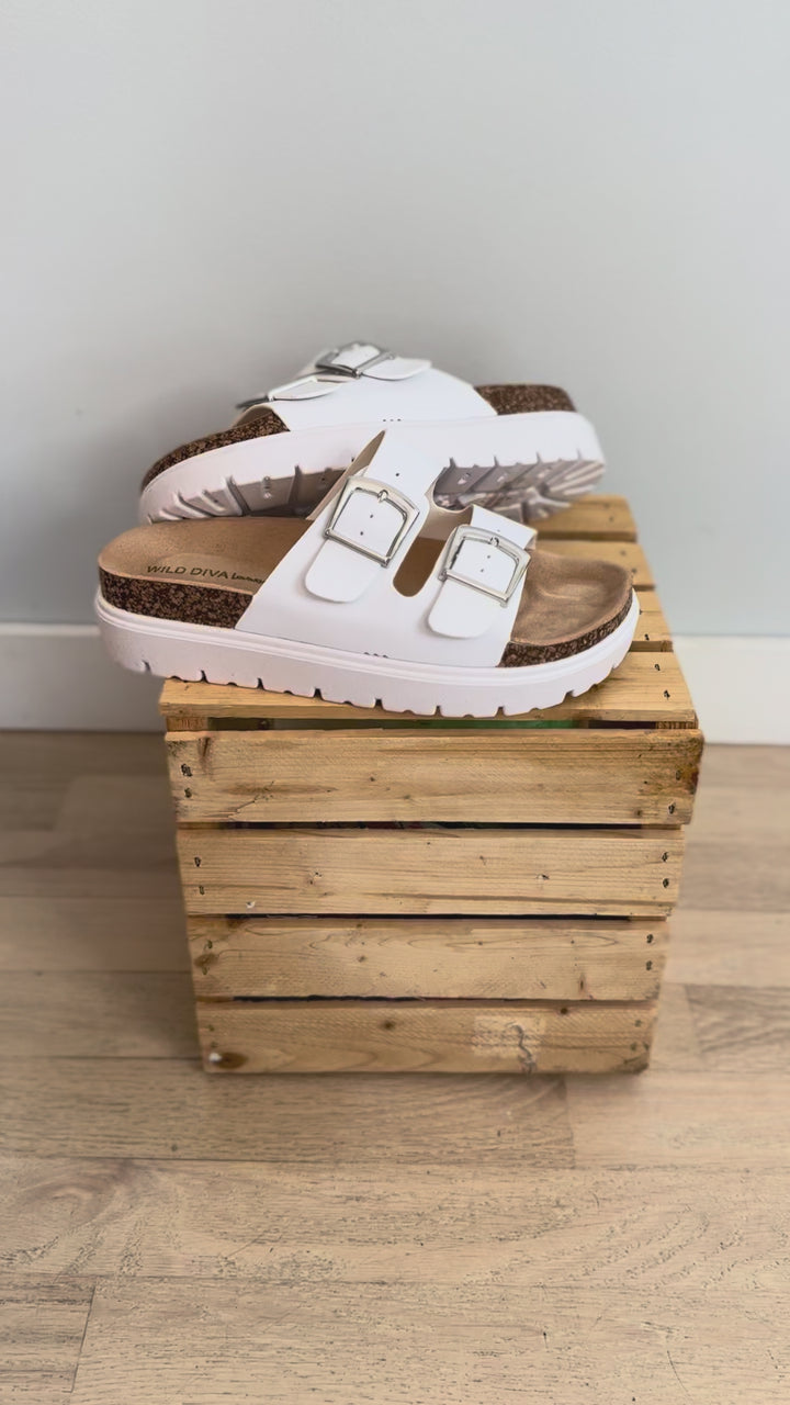 Joonie Platform Sandal- WHITE