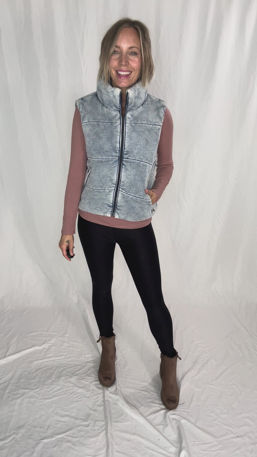 Avery Ultra Soft Basic Long Sleeve- MAUVE