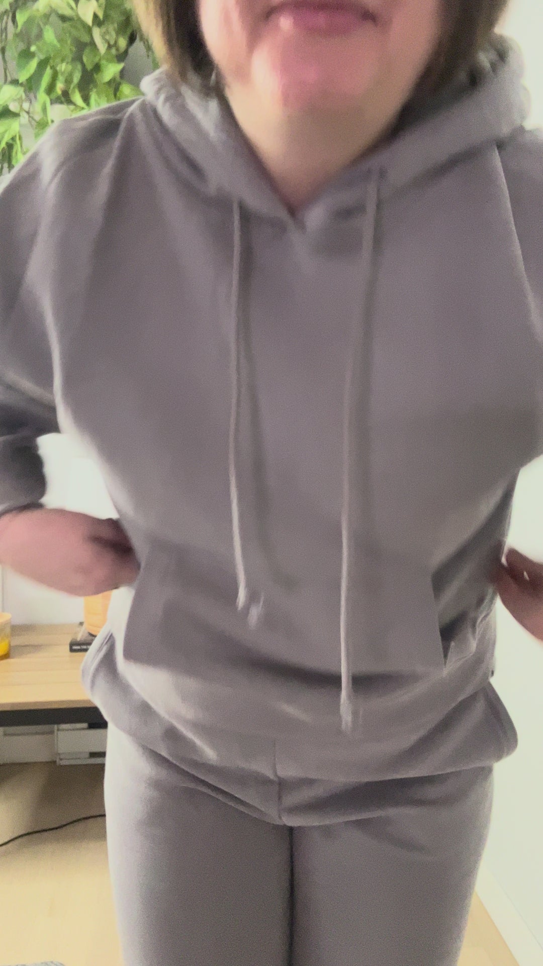 Myla French Terry Relaxed Hoodie- GREY