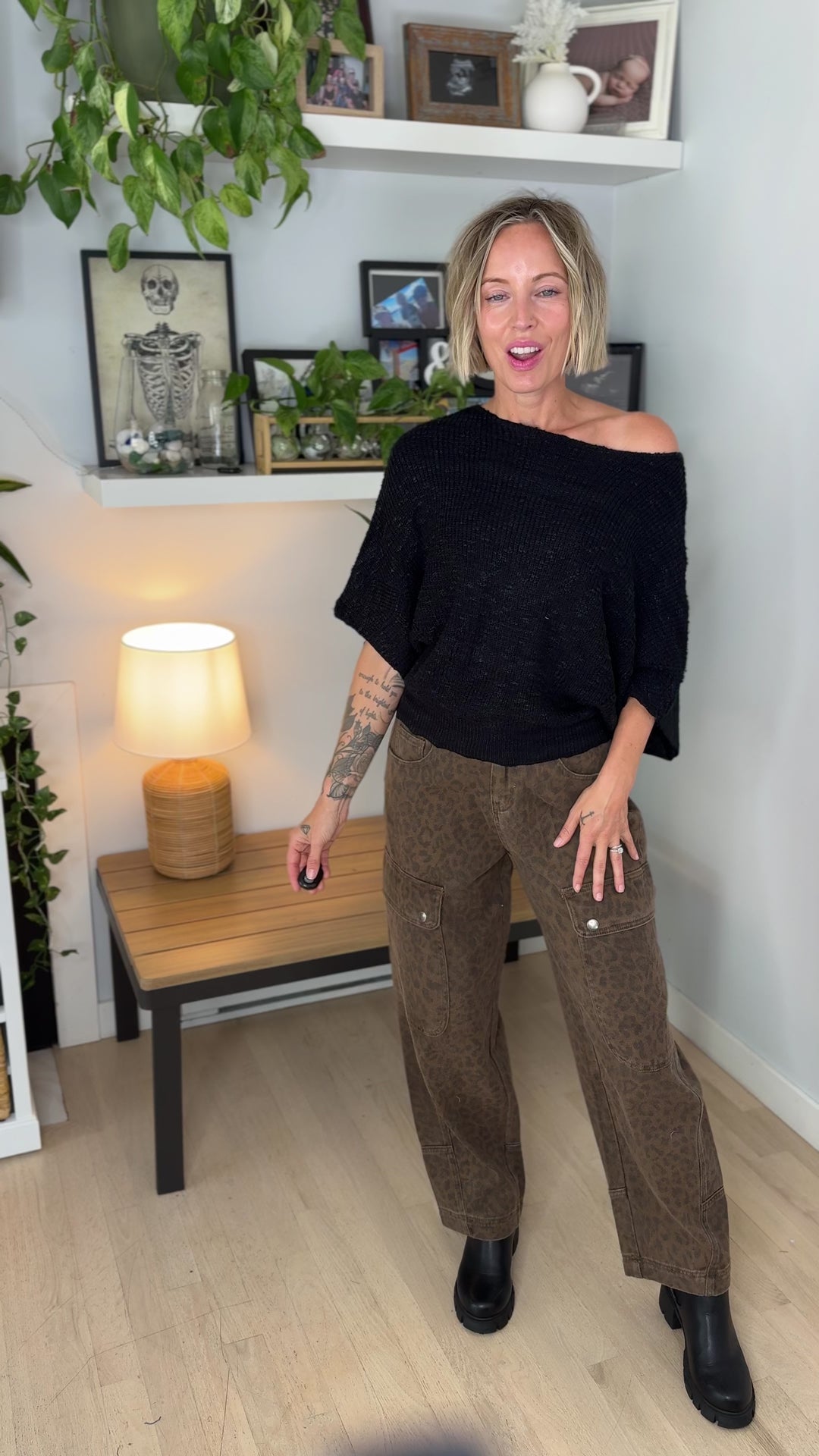 Brisol Dolman Knit Sweater- BLACK