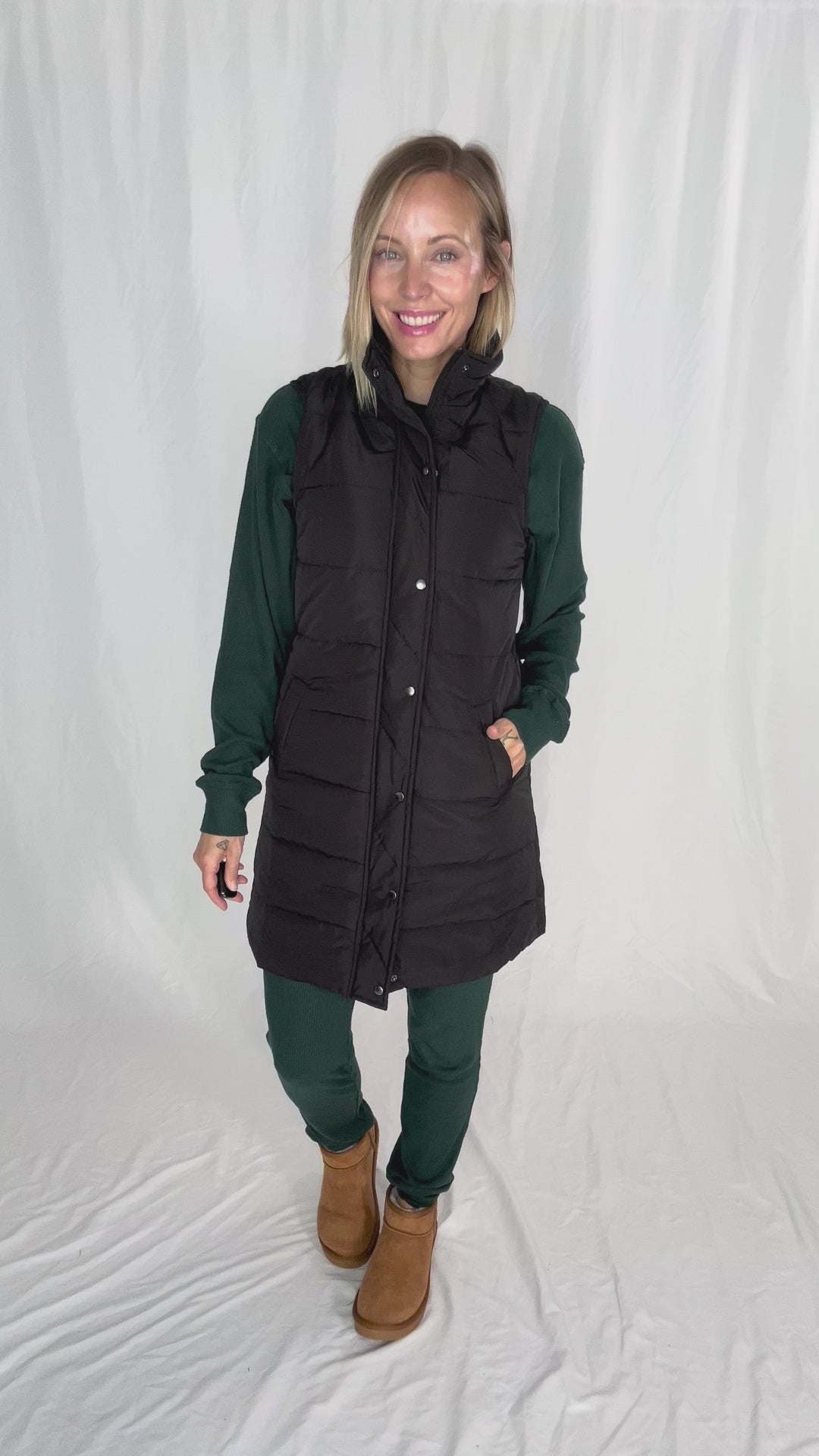 MICHELLE MAE Corrine Joggers- FOREST GREEN