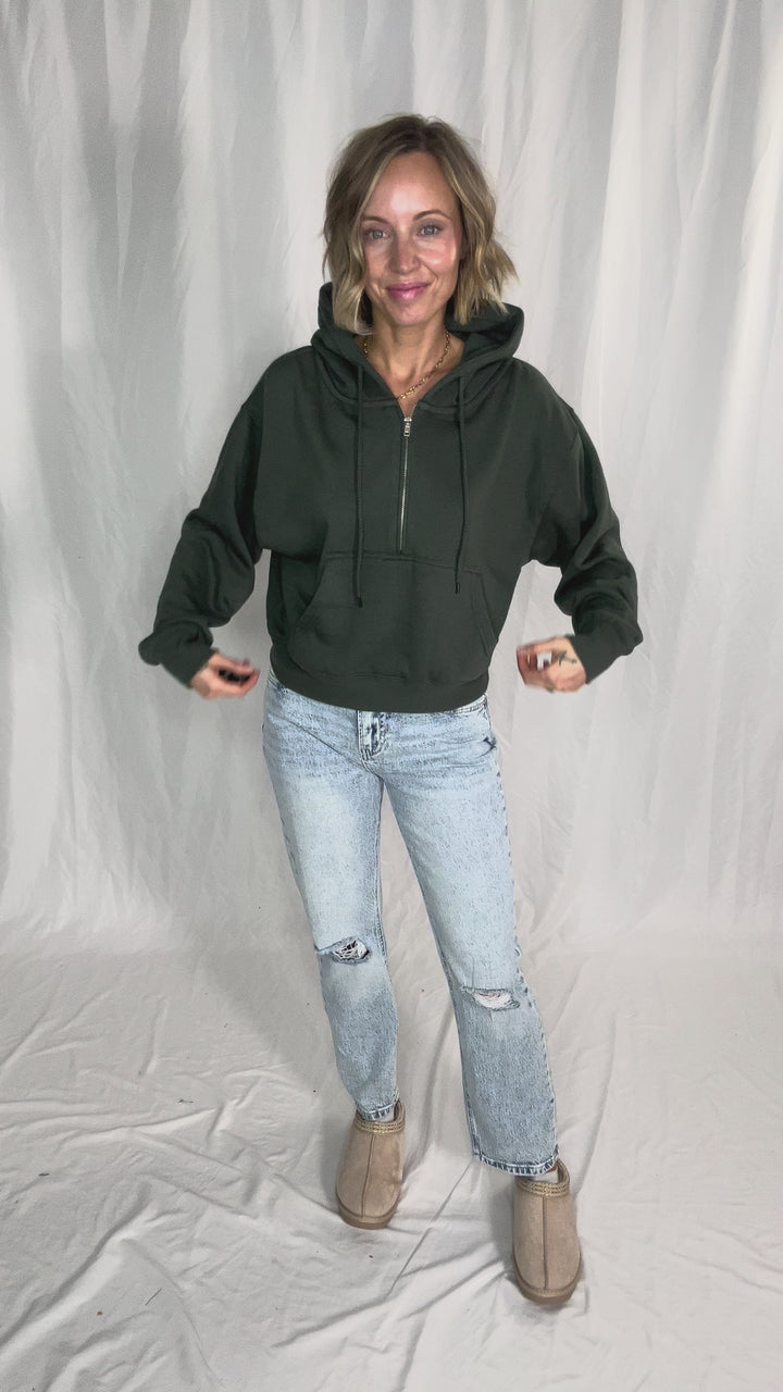 Jaxx 1/2 Zip Hoodie- GREEN