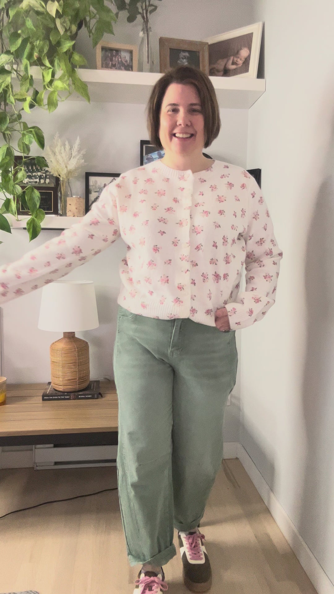 Cora Stretch Barrel Pant- WASHED OLIVE