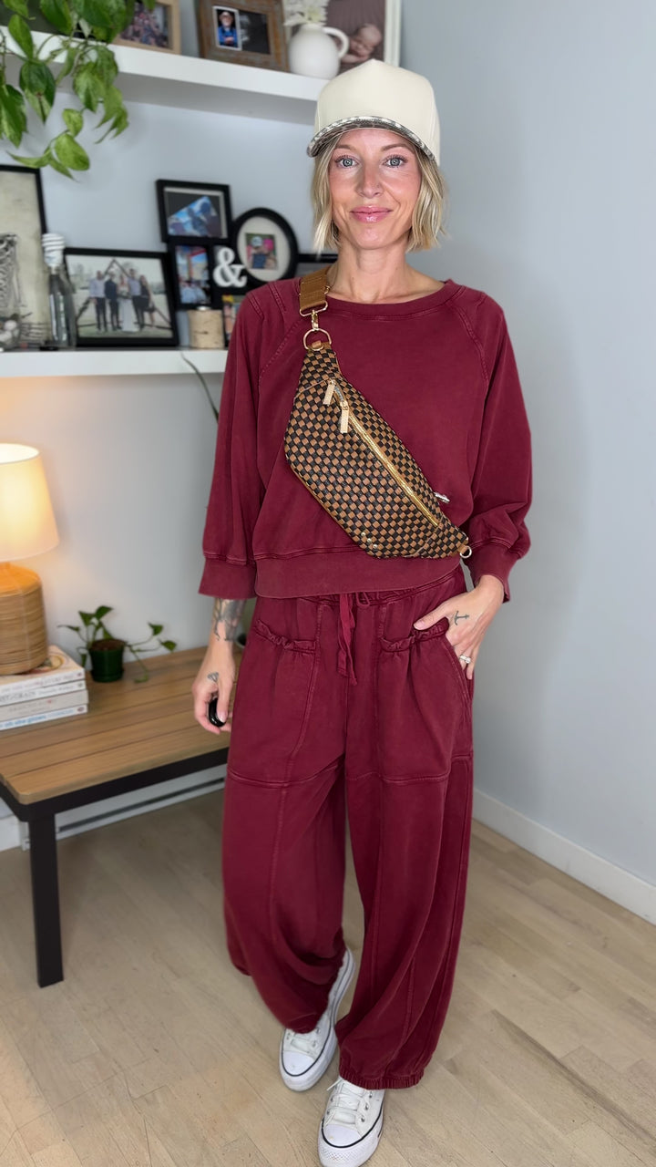 Susie Sidekick Bum Bag- CHECKERED COFFEE