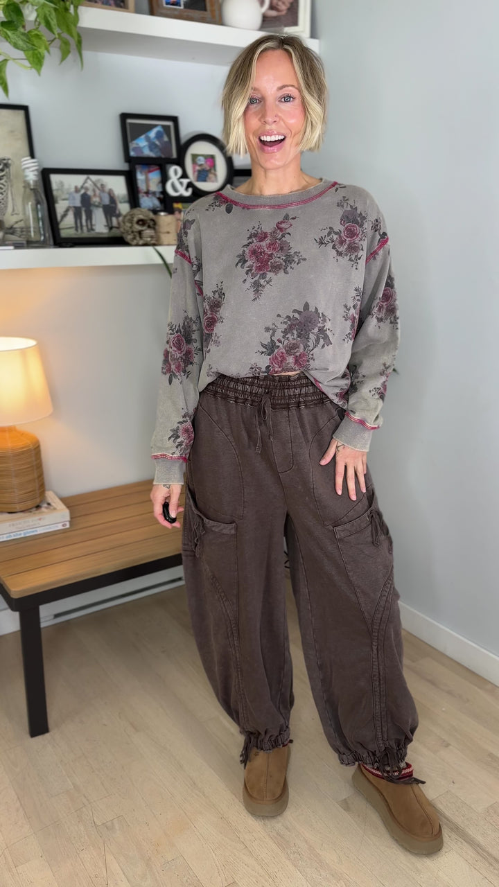 Nutmeg Floral Pullover- ASH