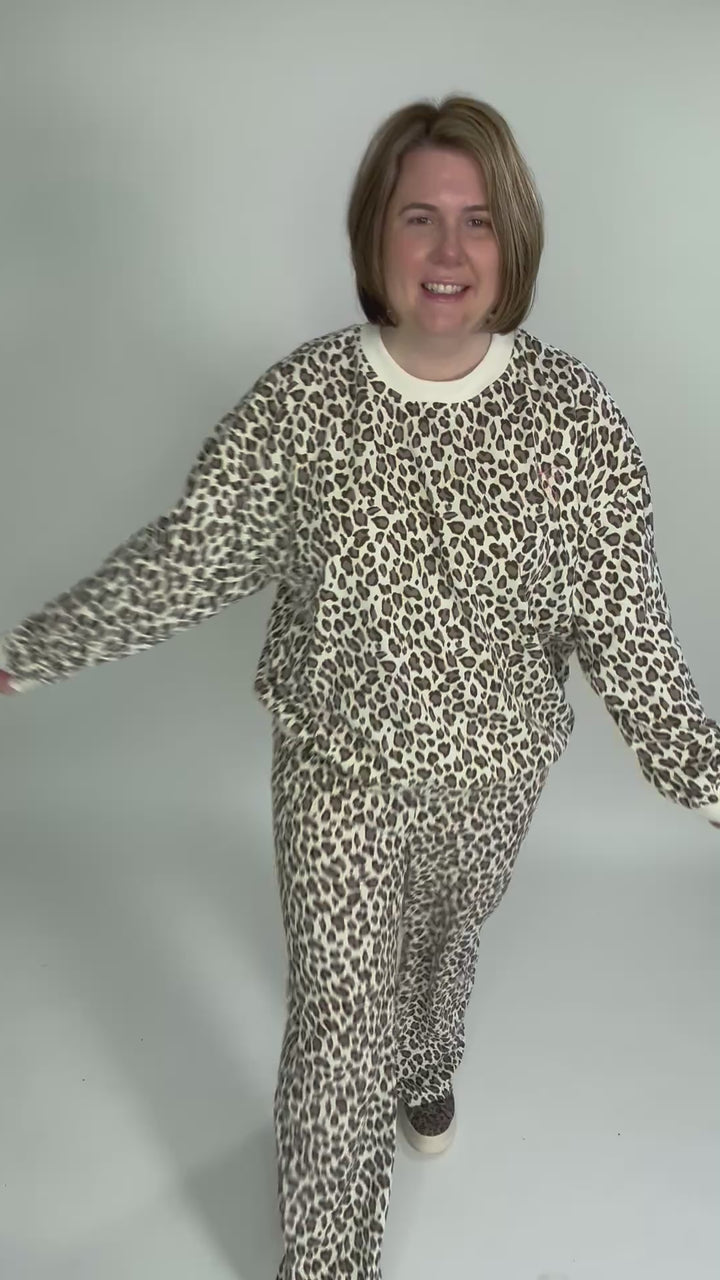 Avery Set- CREAM/BROWN LEOPARD