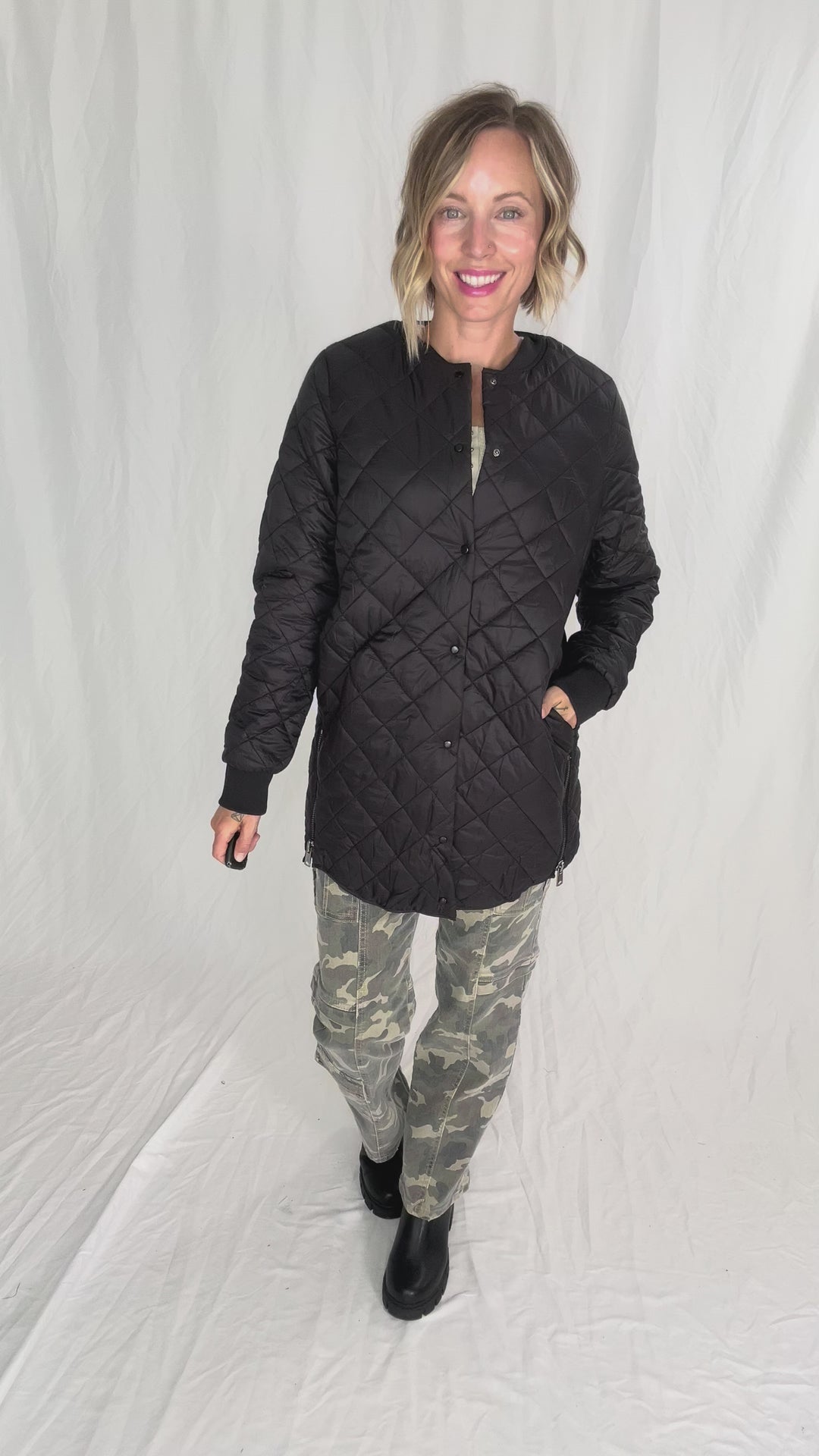VERO MODA Haylee Quilted Jacket- BLACK