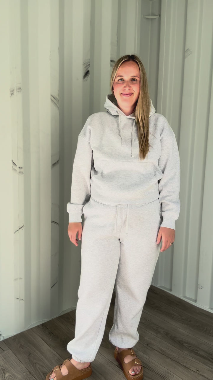 Only Best Hooded Long Sleeve- LIGHT GREY MELANGE