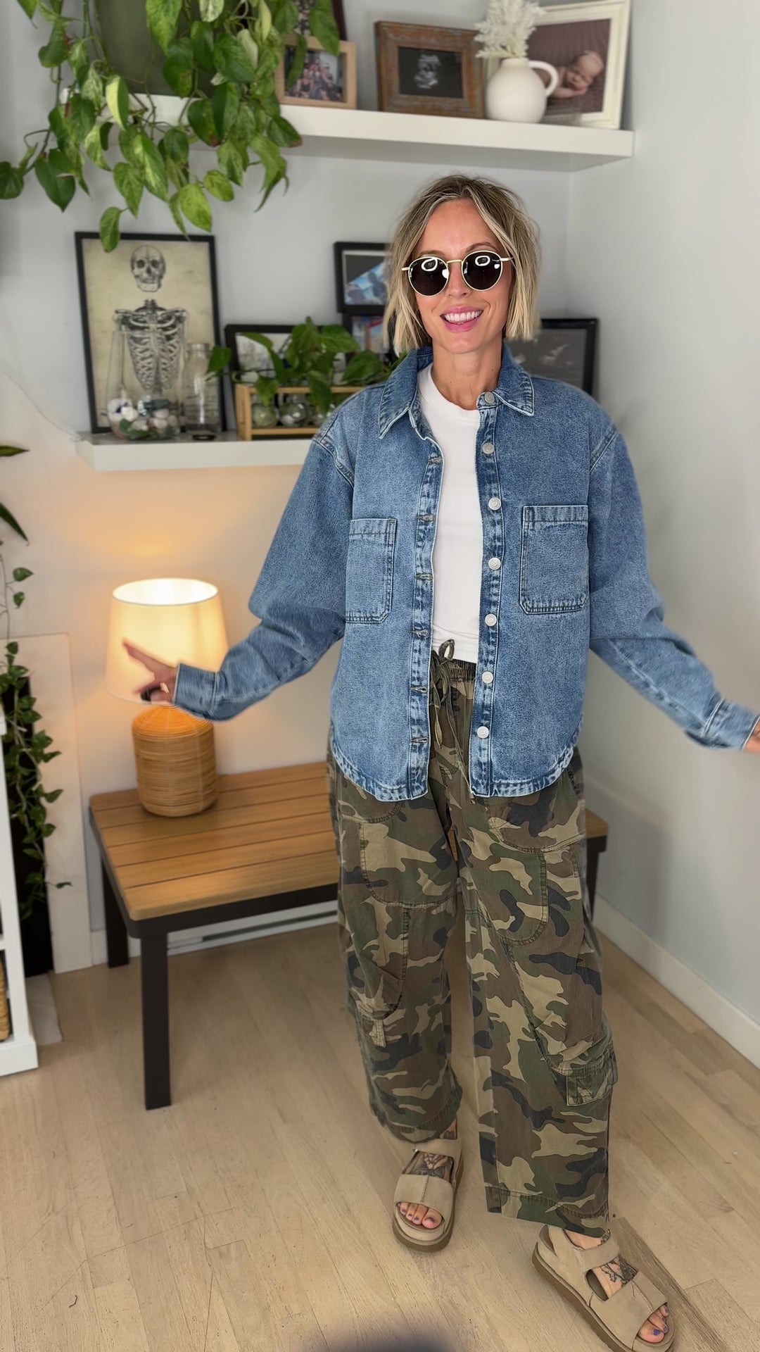 NOISY MAY Alva Denim Shacket- LIGHT WASH