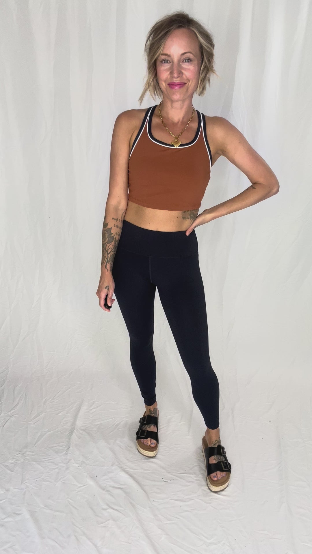 MONO B Antonia Power Pace Active Set- NAVY COMBO