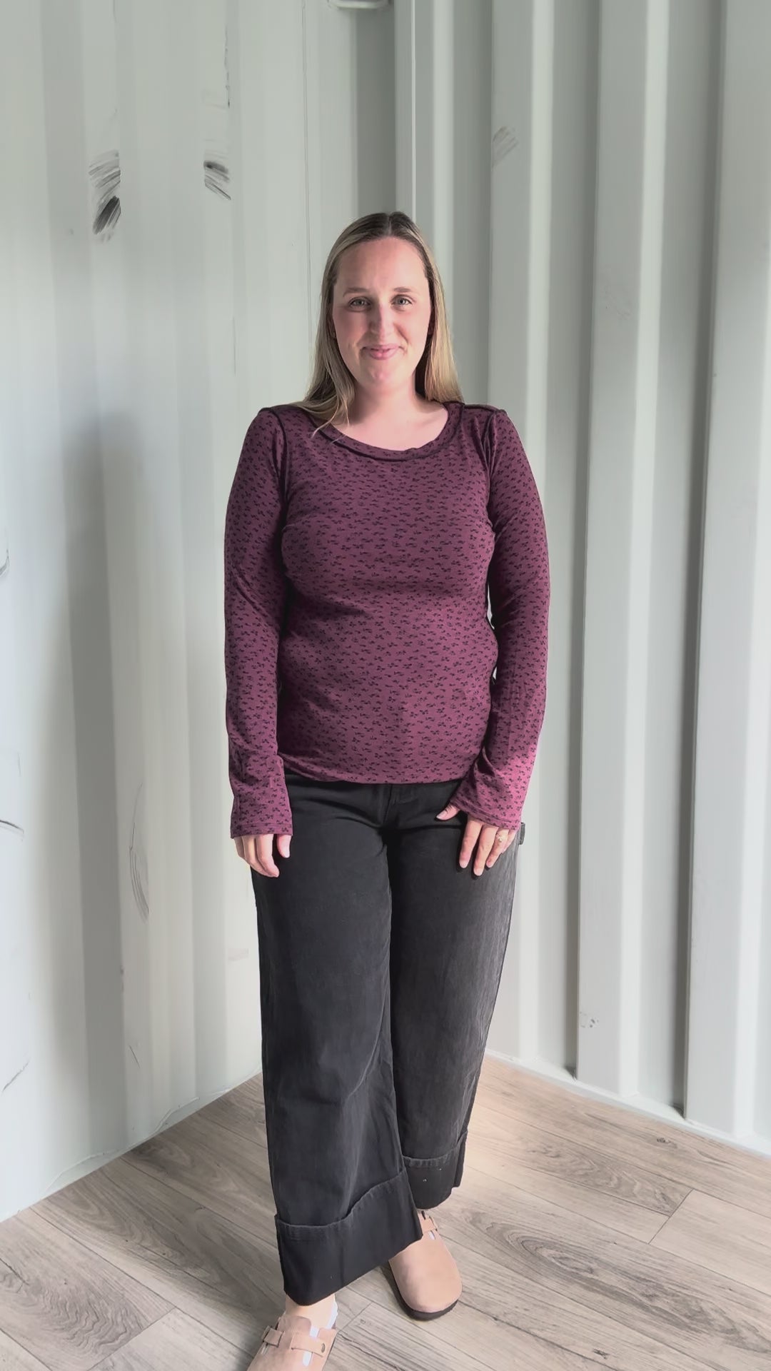 Blythe Washed Barrel Pant- ASH BLACK