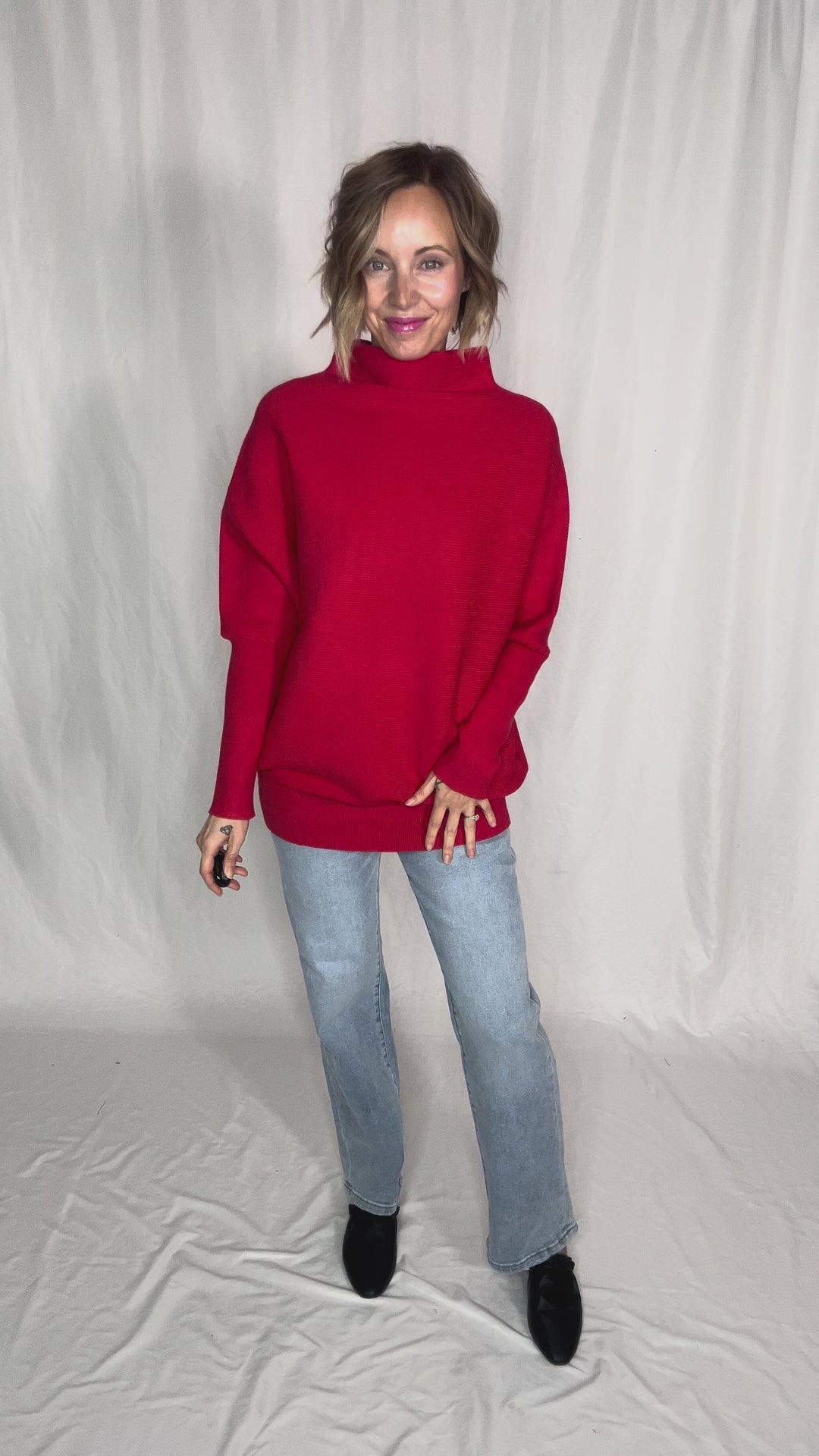 Maren Dolman Sweater- RUBY