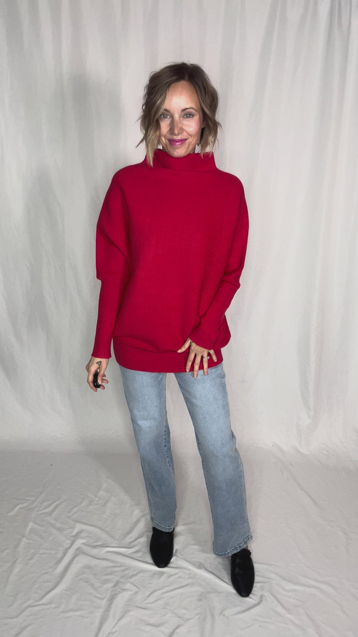Maren Dolman Sweater- RUBY