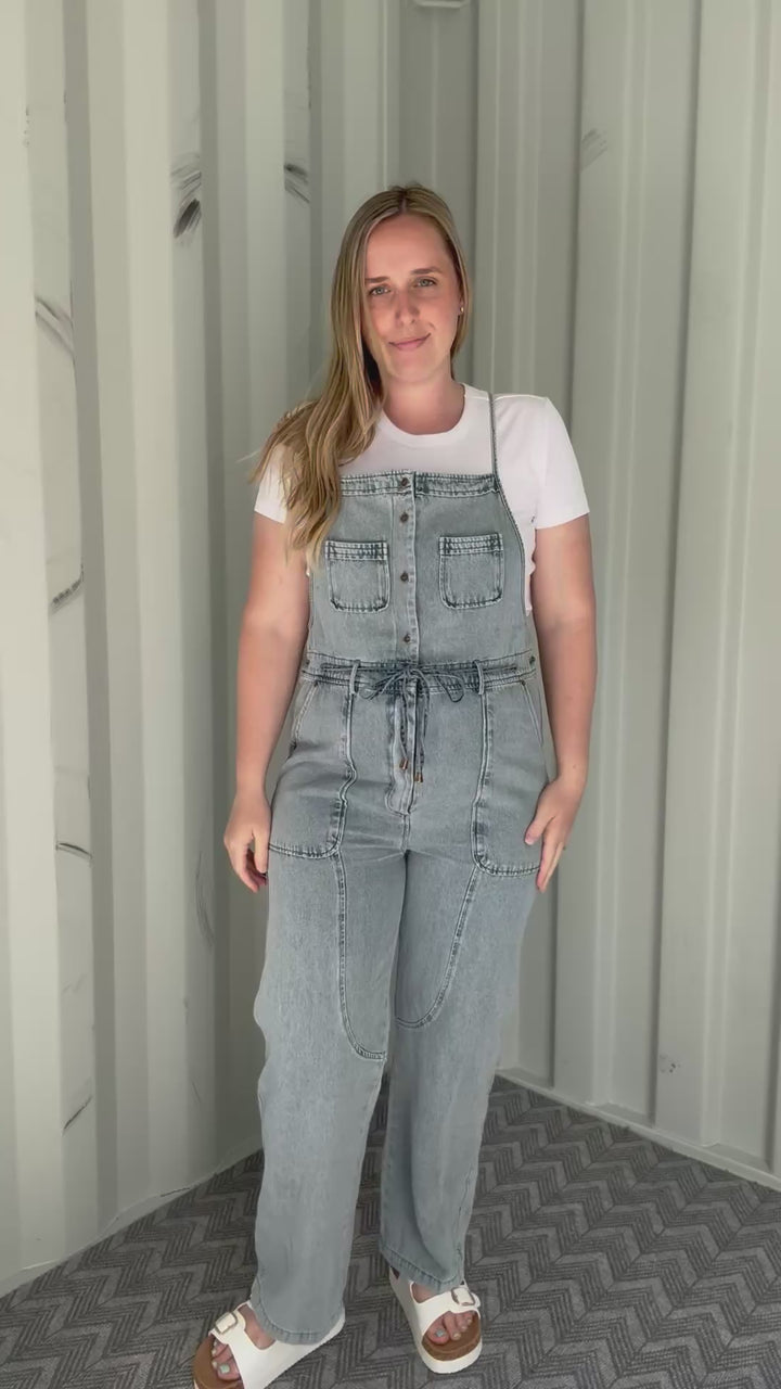 Sudara Washed Denim Jumpsuit