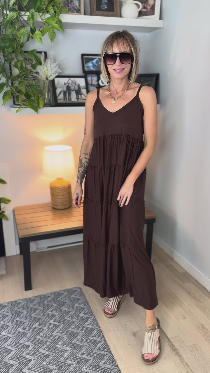 Yumi Maxi Dress- MAHOGANY-FINAL SALE