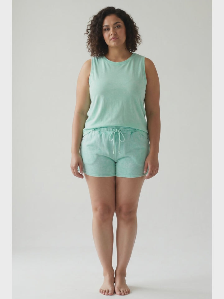 Mardy Washed Cotton Swing Tank- MINT