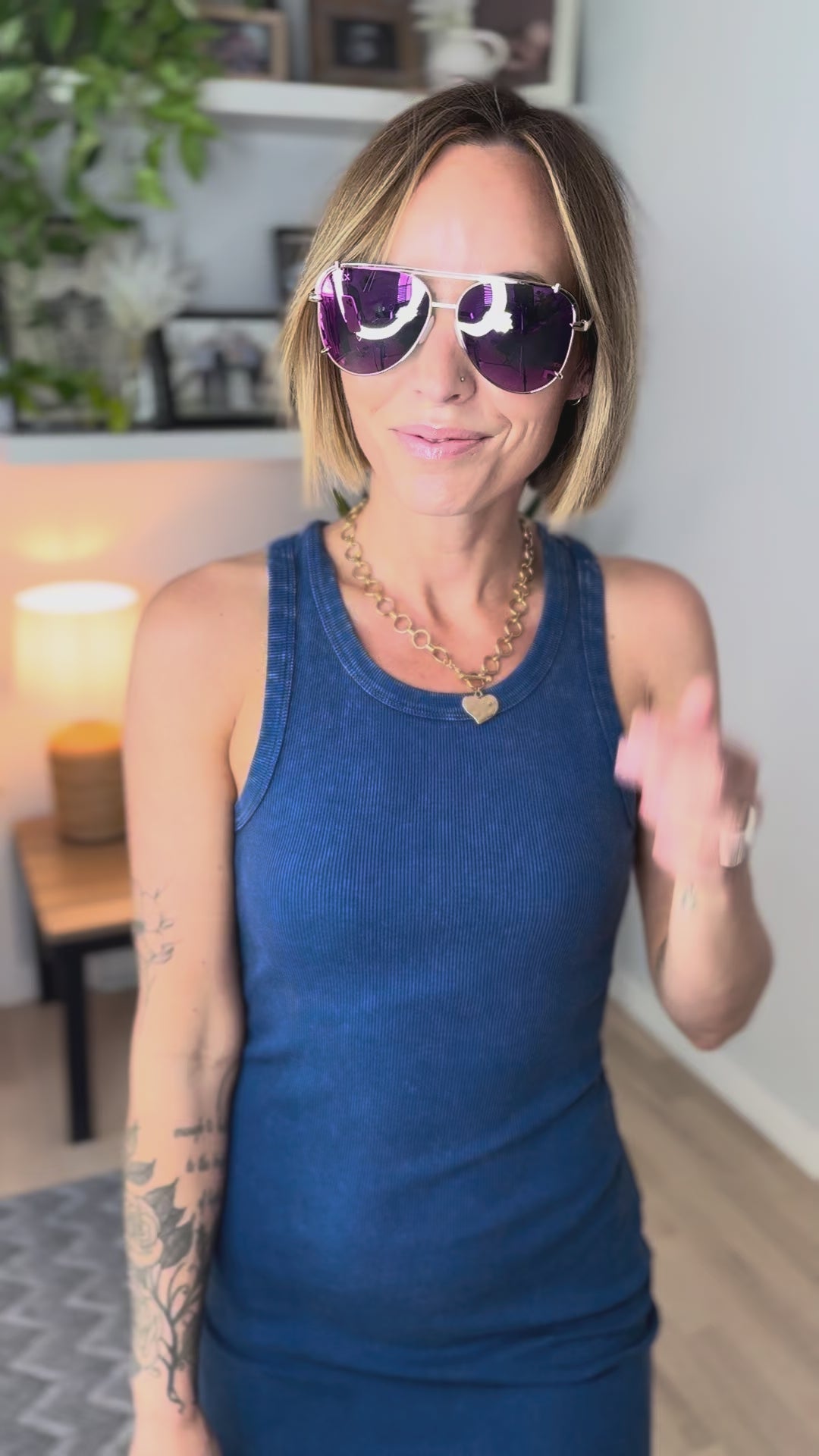 DAX Shay Polarized Aviator- HOT PINK