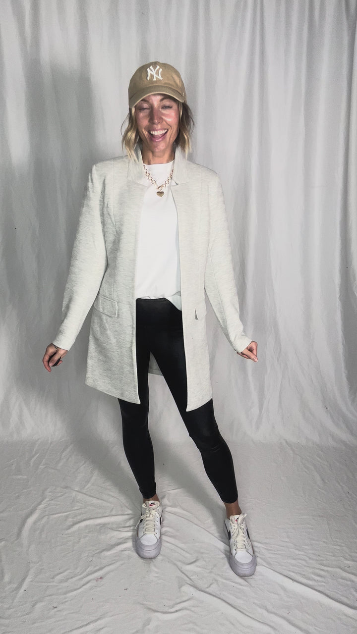 Only Linea Coatigan- LIGHT GREY MELANGE