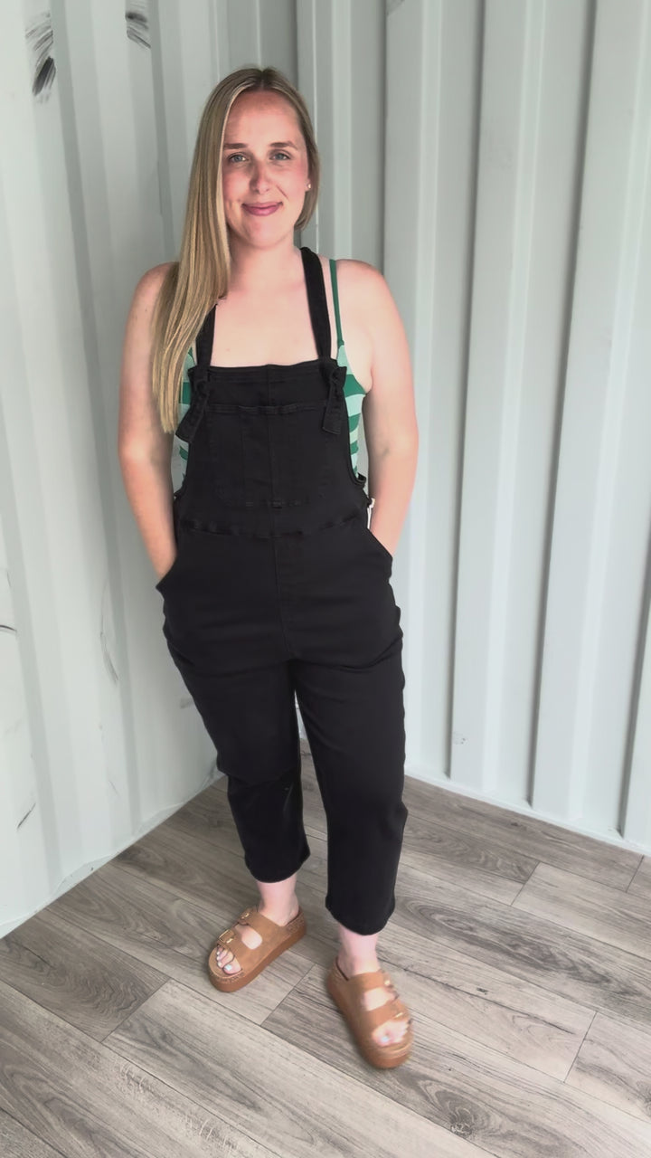 Kit Seamless Reversible Stripe Crop Cami- DARK GREEN