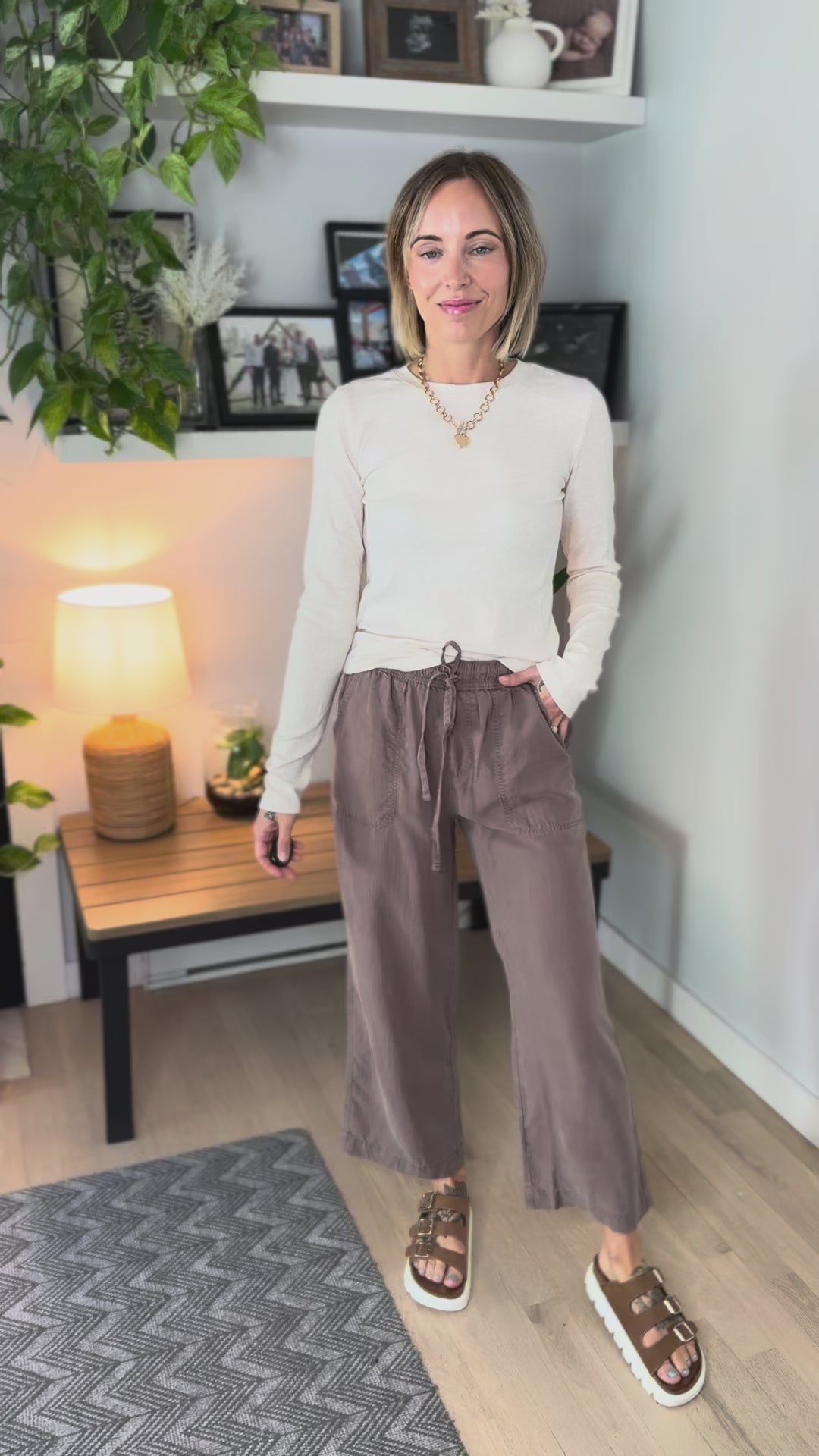 Zariah Soft Ribbed Long Sleeve- OATMEAL
