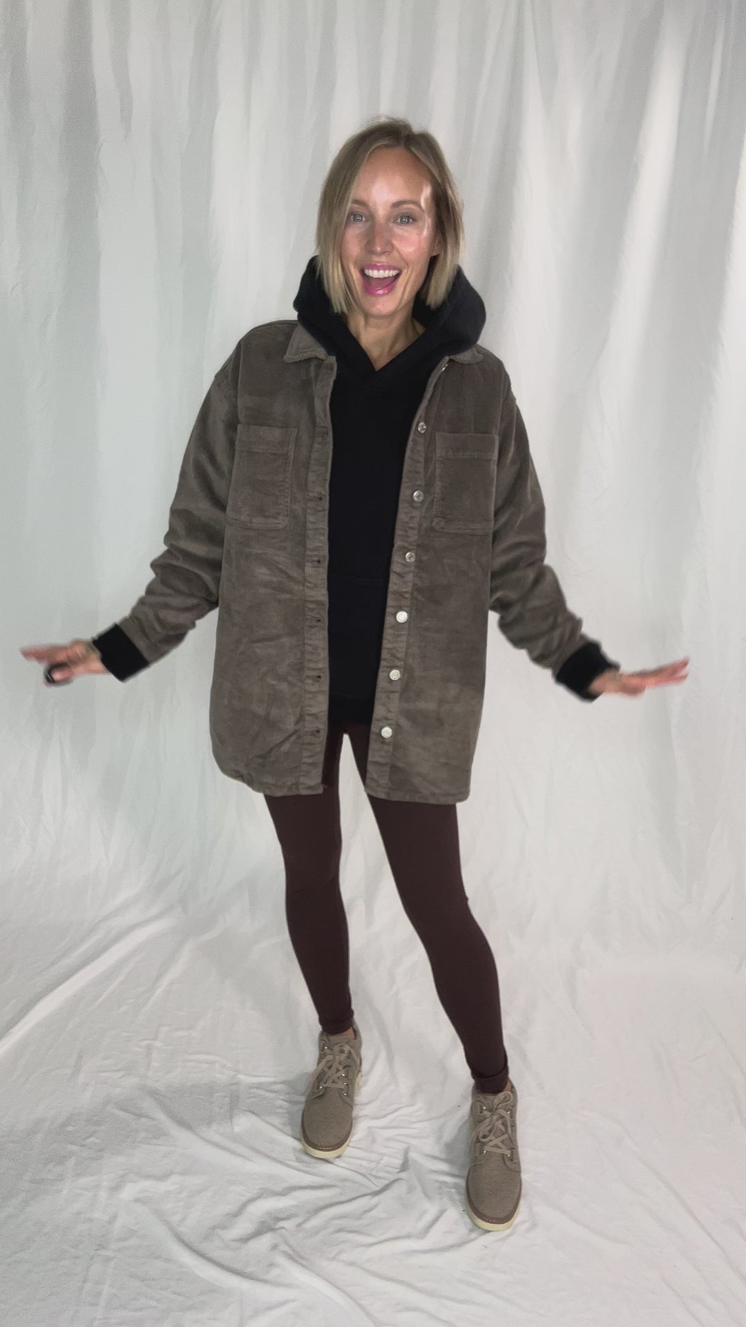 Noisy May Alva Corduroy Shacket- MOREL-FINAL SALE