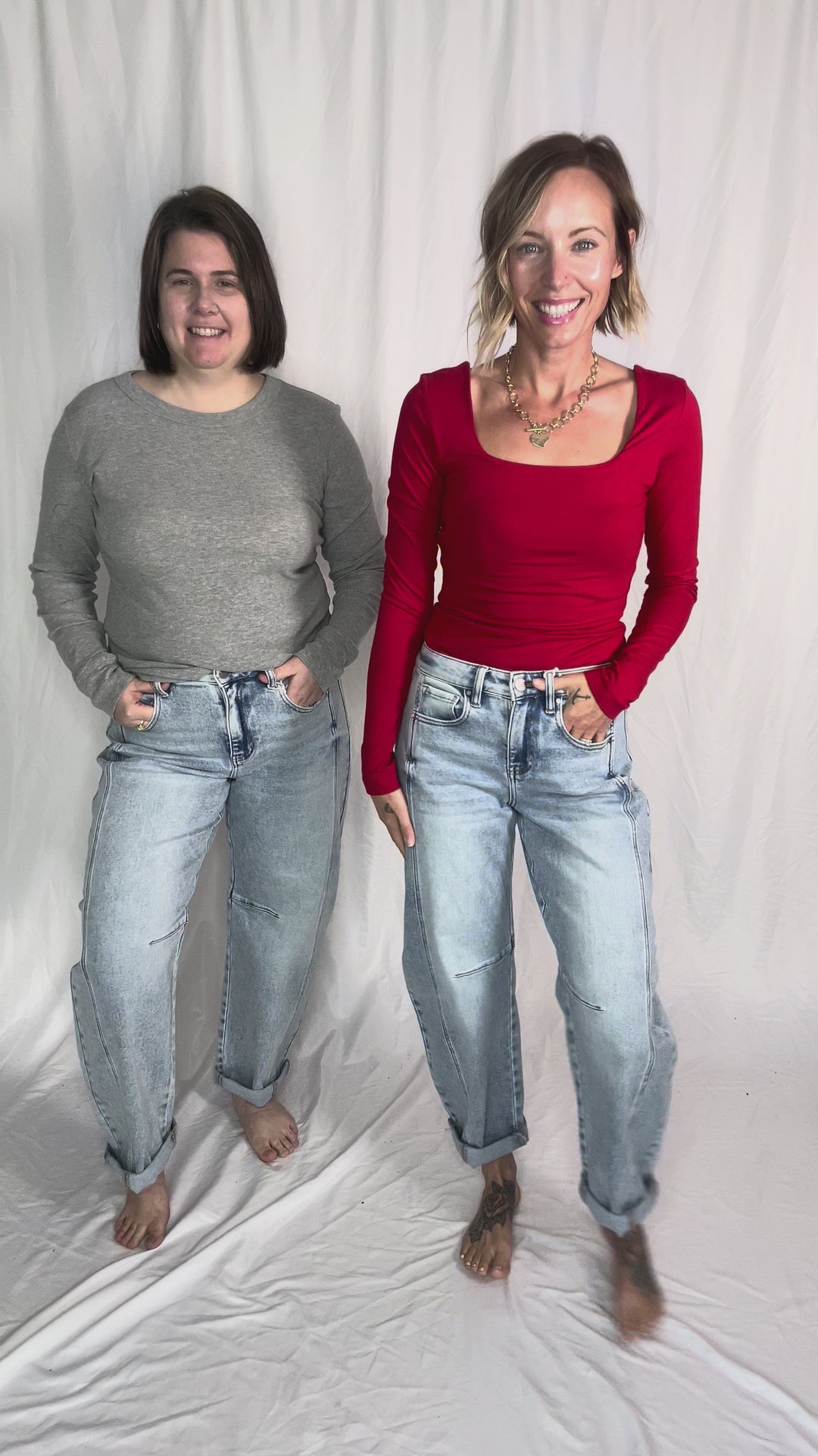 RISEN Ashley High Rise Barrel Jeans- LIGHT WASH