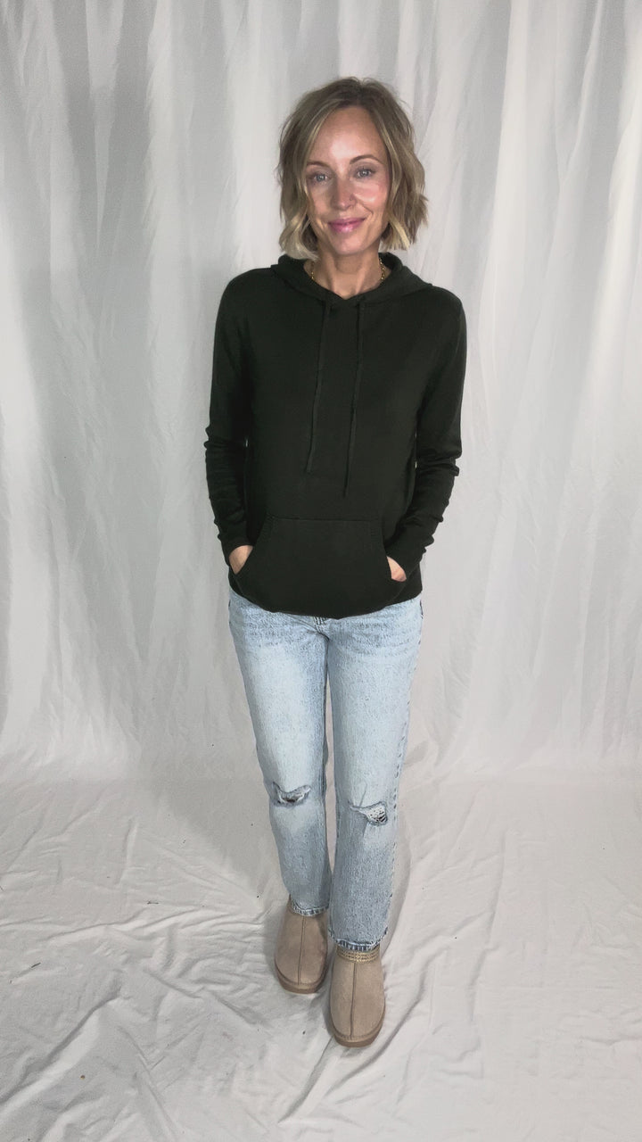 Spruceton Hooded Sweater- OLIVE