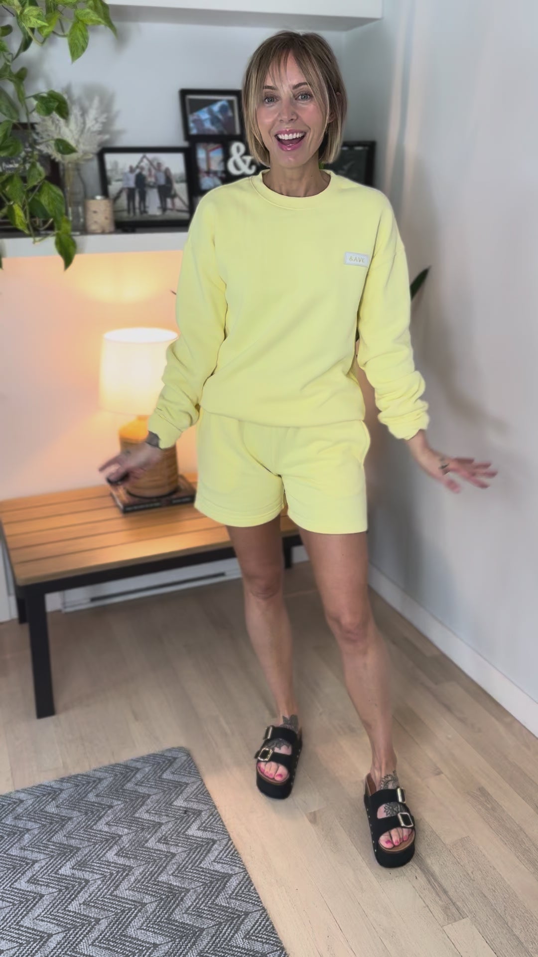 AMPERSAND AVE Comfort Zone Shorts- YELLOW-FINAL SALE