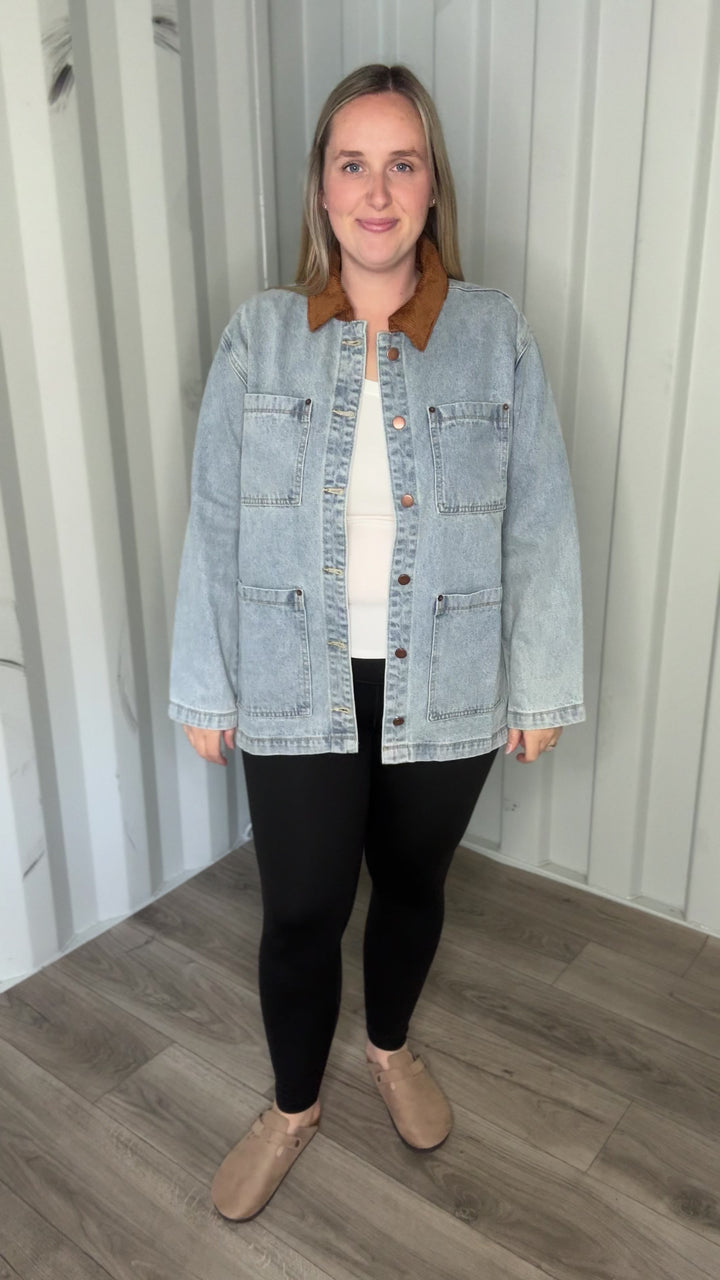 Butterscotch Denim Barn Jacket- LIGHT WASH