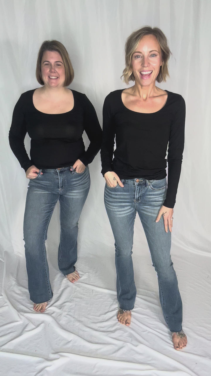 MICA Wynter High Rise Boot Cut Jean- MEDIUM WASH-FINAL SALE  *30+31*