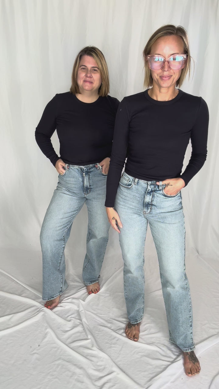 CELLO Tyra Super High Rise Dad Jeans- LIGHT DENIM