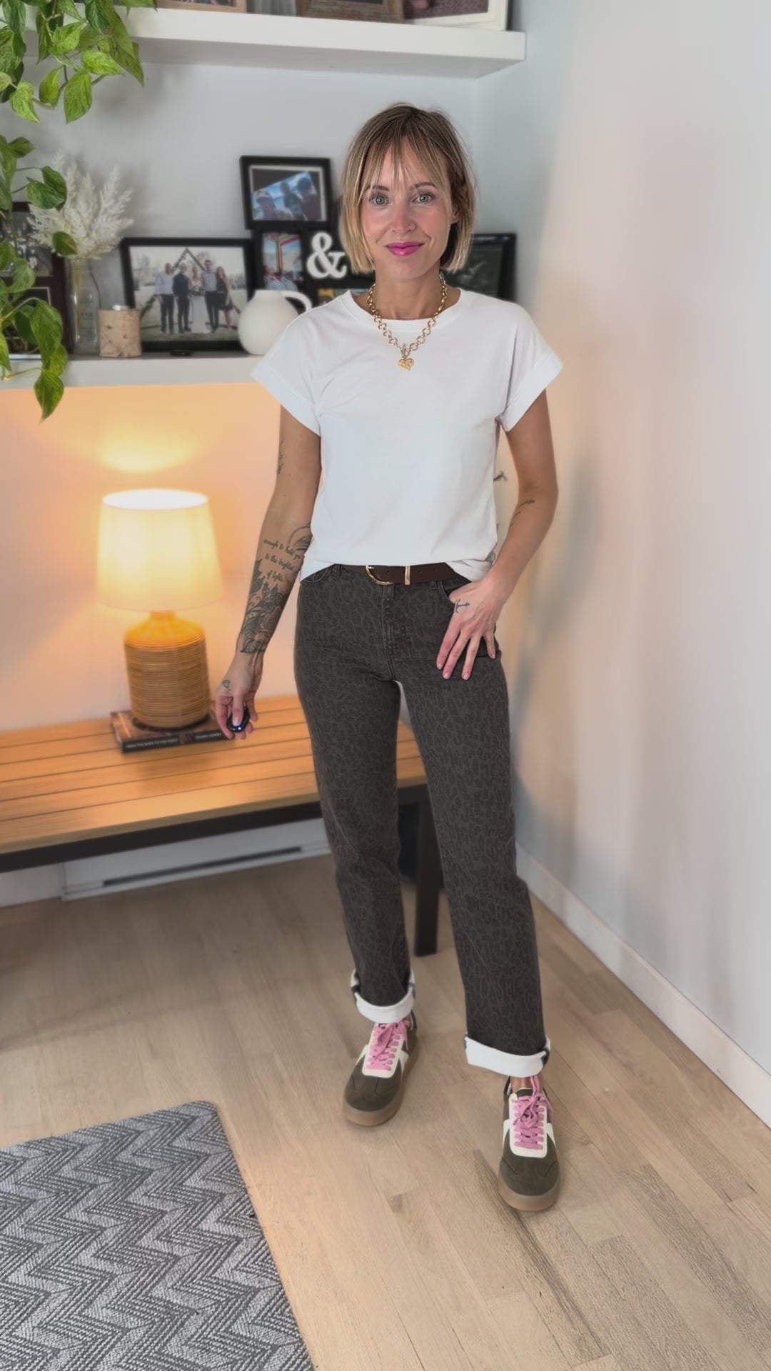 Hidden Madelyn Cheetah Print Jeans- BROWN CHEETAH