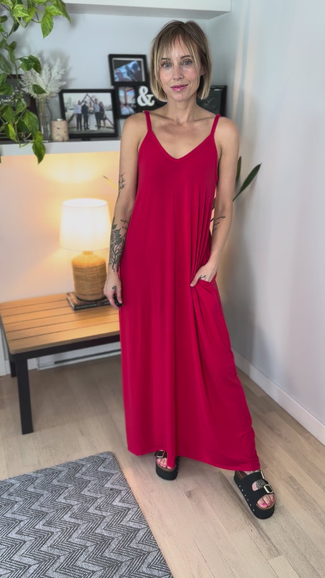 Lainey Stretch Maxi Dress- RUBY-FINAL SALE