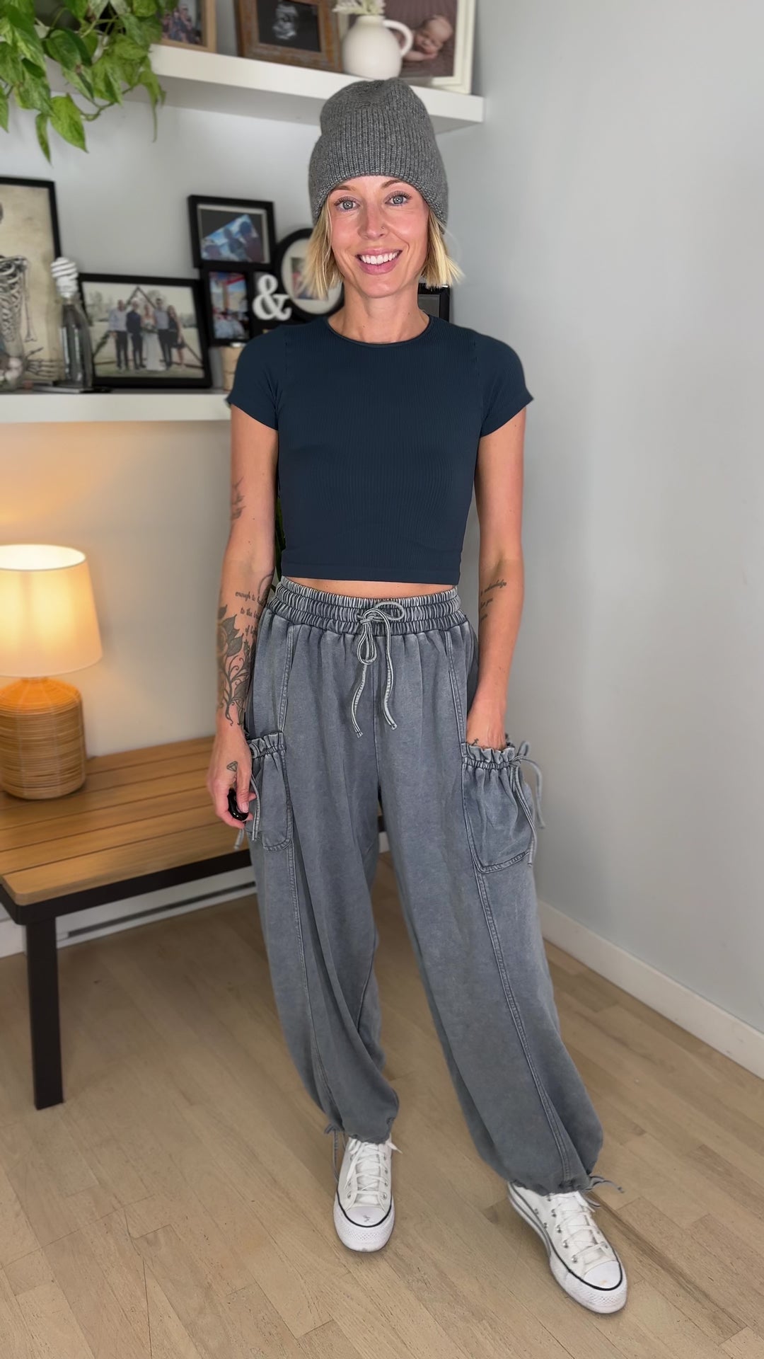 Ciderwood Cinch Tie Jogger- SLATE GREY